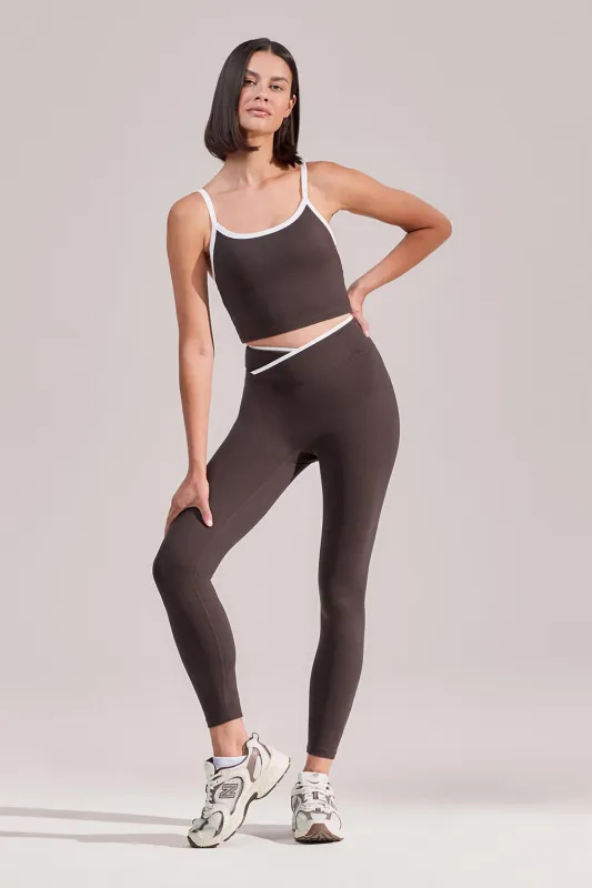 Ultimate Everyday Wrap Waist Leggings - Black Coffee sold by LOVALL