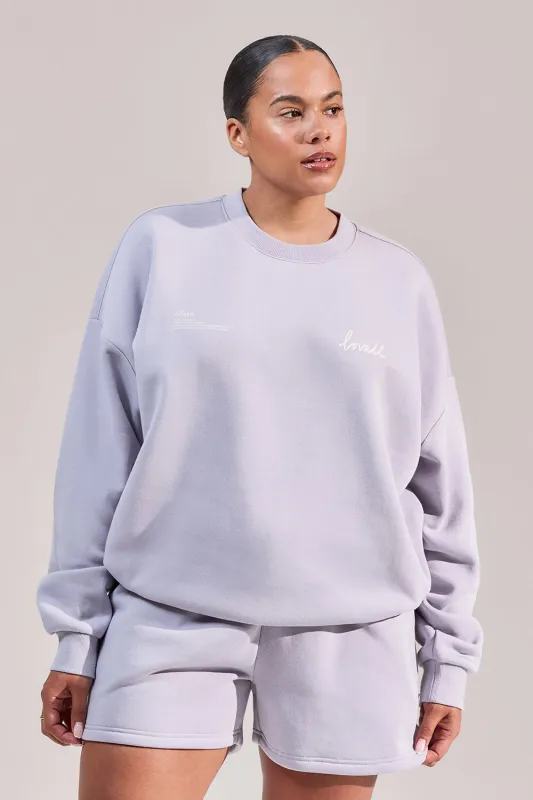 Curve Organic Oversized Sweatshirt Euphoric - Lilac Mist sold by LOVALL