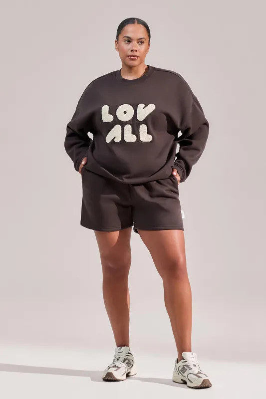 Curve Organic Sweat Shorts - Black Coffee sold by LOVALL