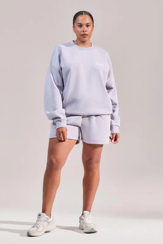 Curve Organic Sweat Shorts - Lilac Mist sold by LOVALL
