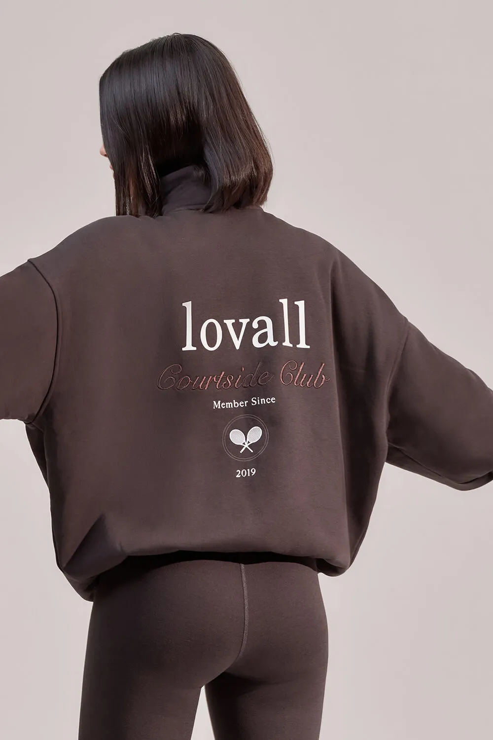 Organic Funnel Neck Zip Through - Black Coffee sold by LOVALL product image thumbnail 5