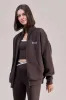 Organic Funnel Neck Zip Through - Black Coffee sold by LOVALL