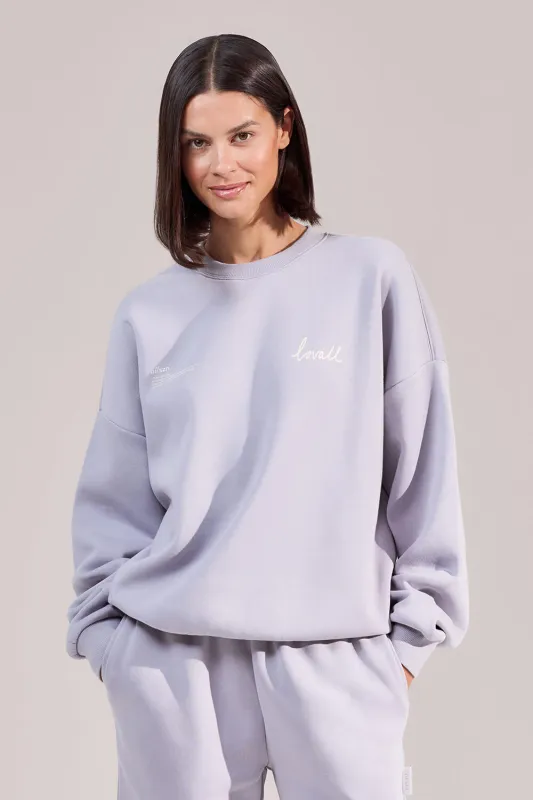 Organic Oversized Sweatshirt Euphoric - Lilac Mist sold by LOVALL