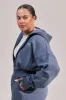 Curve Organic Crop Zip Hoodie - Ice Blue sold by LOVALL
