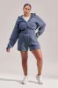 Curve Organic Crop Zip Hoodie - Ice Blue sold by LOVALL