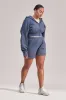 Curve Organic Crop Zip Hoodie - Ice Blue sold by LOVALL