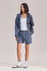 Organic Crop Zip Hoodie - Ice Blue sold by LOVALL
