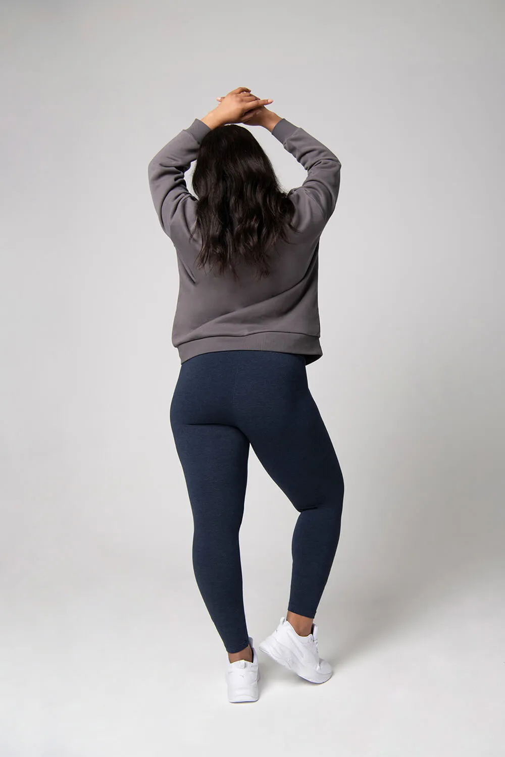Curve Everyday High Waisted Leggings - Infinity Blue Marl sold by LOVALL product image thumbnail 3