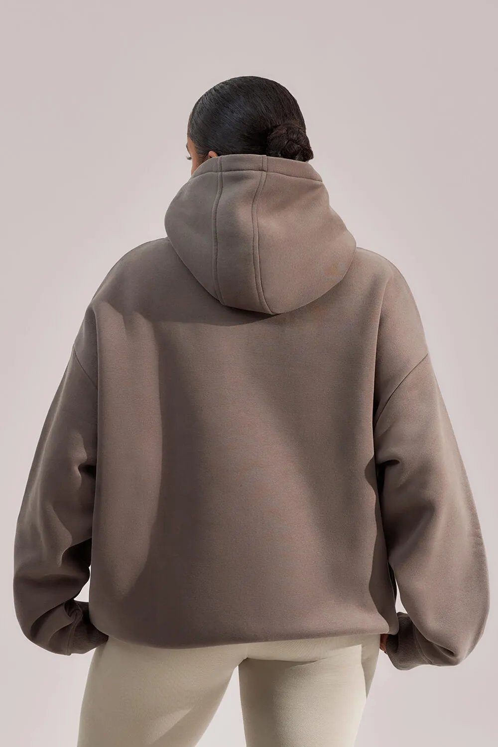 Curve Heavyweight Oversized Hoodie - Mocha sold by LOVALL product image thumbnail 4