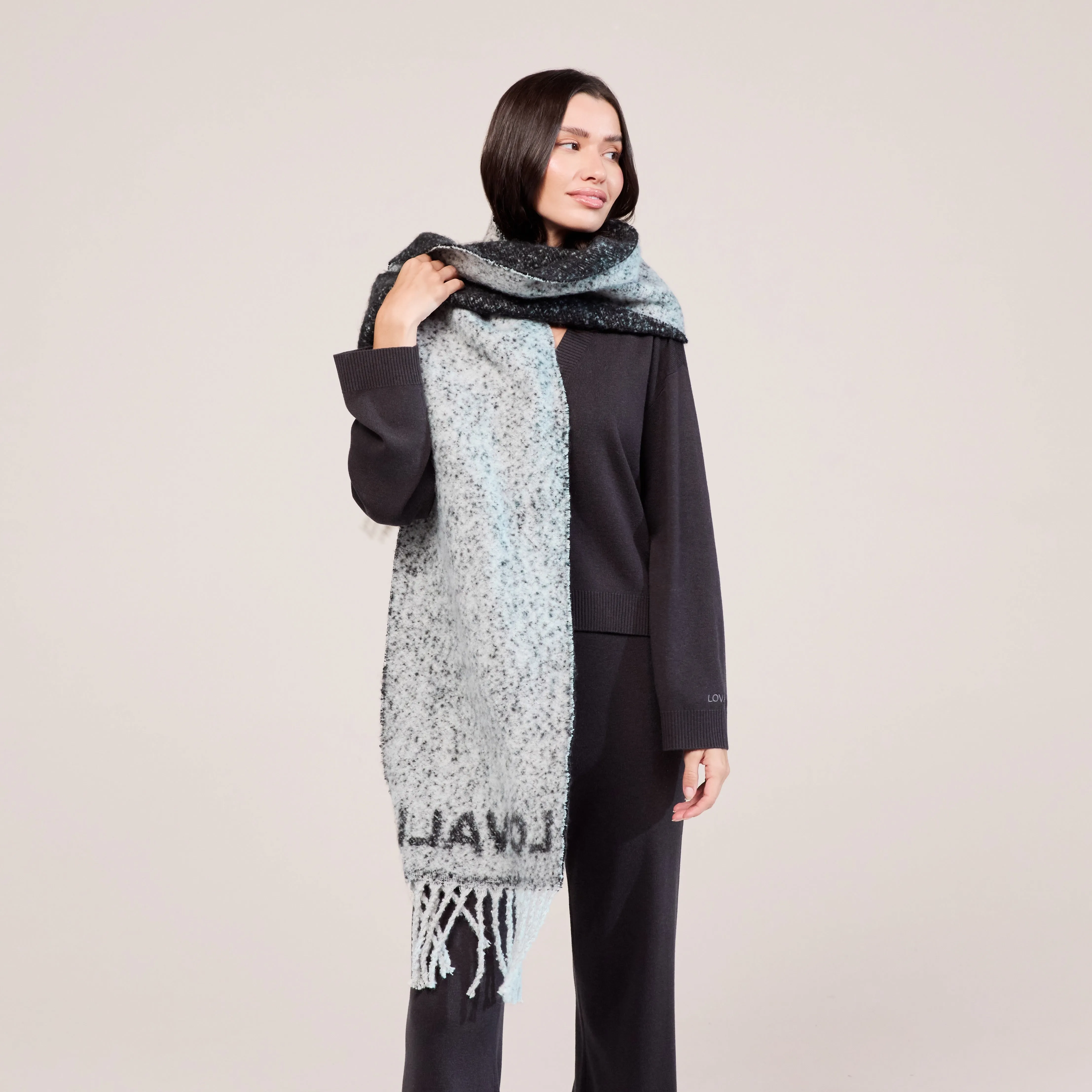Woven Scarf - Black sold by LOVALL product image thumbnail 2