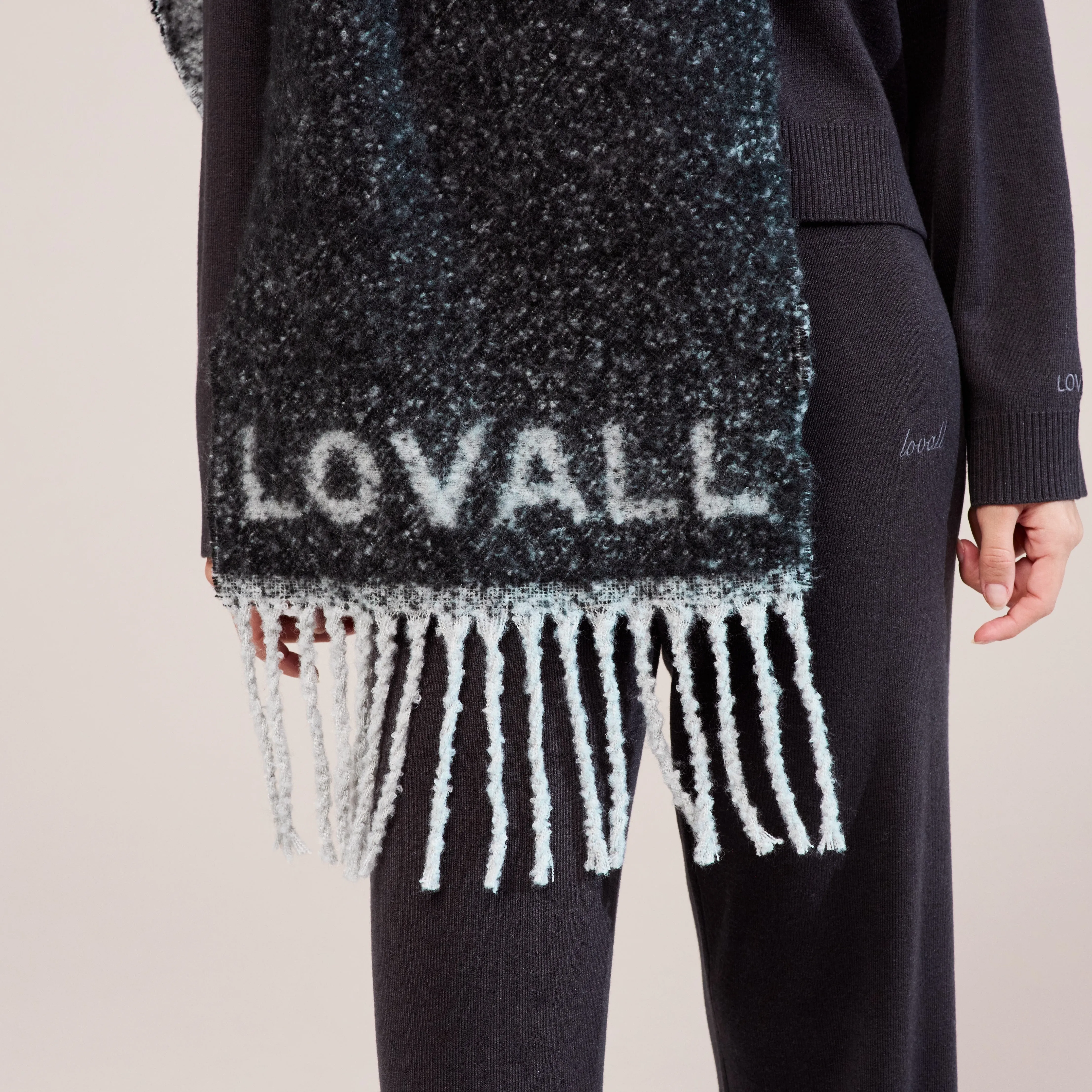 Woven Scarf - Black sold by LOVALL product image thumbnail 3