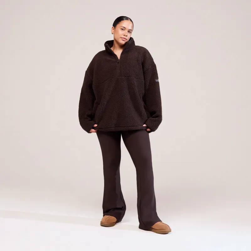 Curve Winter Flare Leggings - Espresso Brown sold by LOVALL