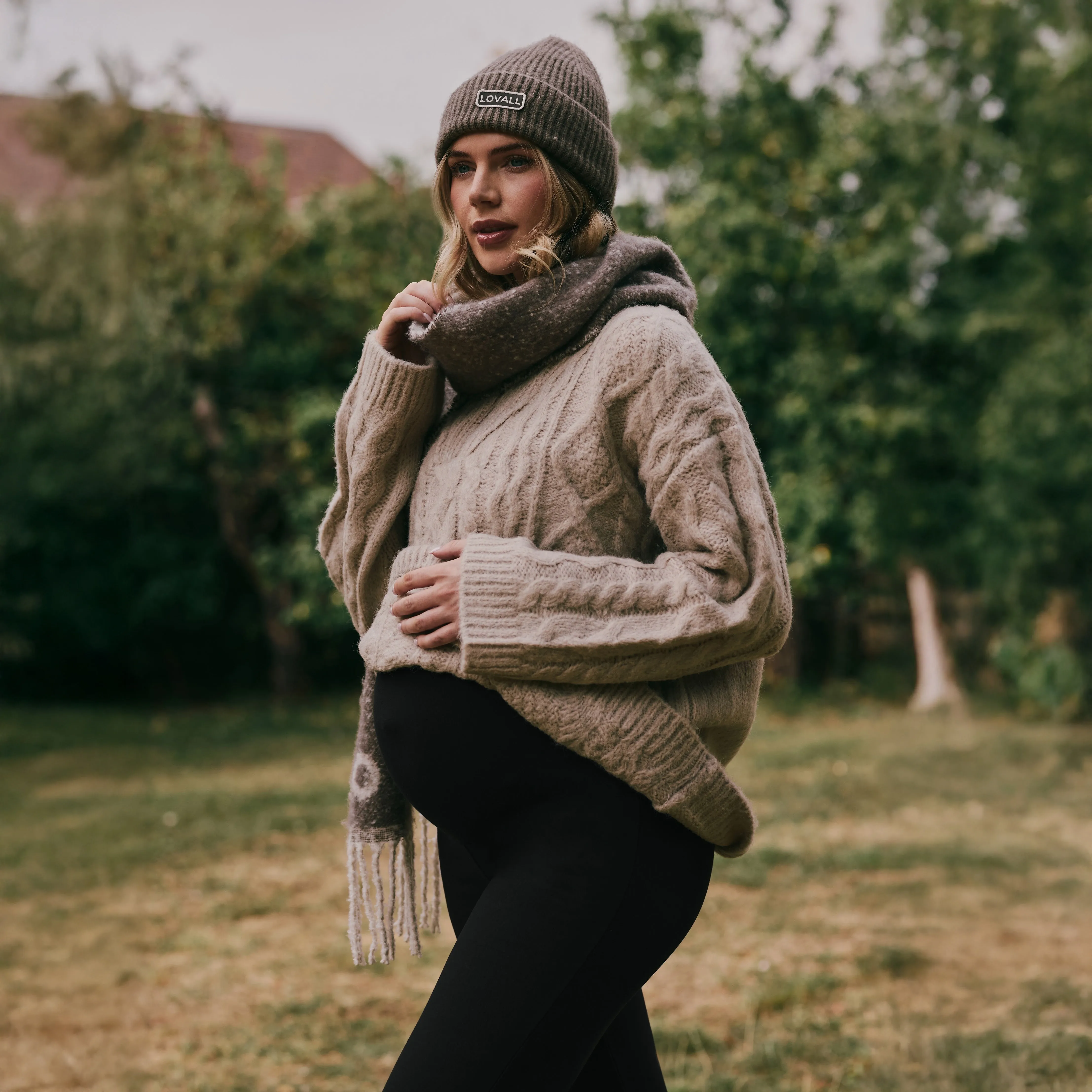 Maternity Winter Flare Leggings - Black sold by LOVALL product image thumbnail 2