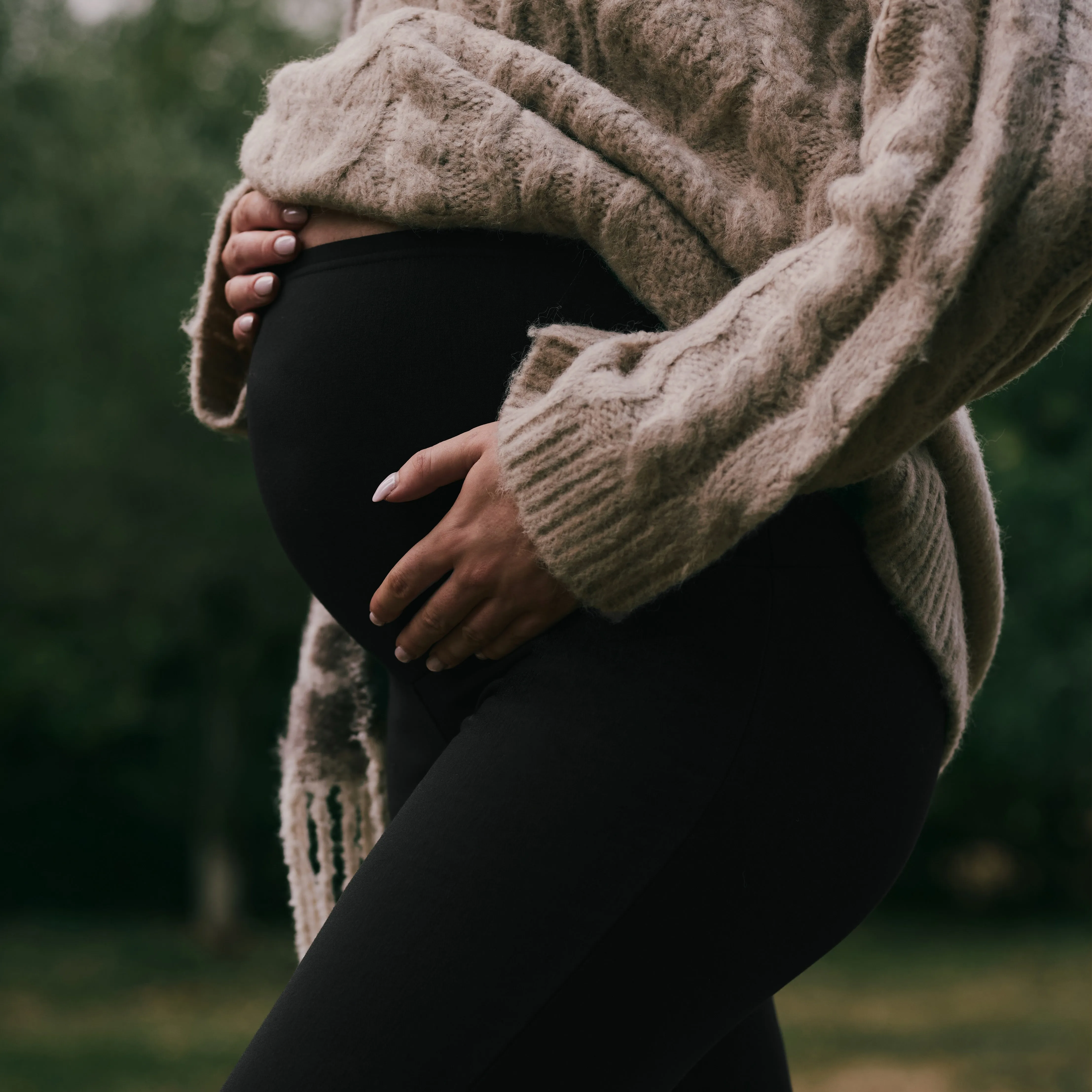 Maternity Winter Flare Leggings - Black sold by LOVALL product image thumbnail 4