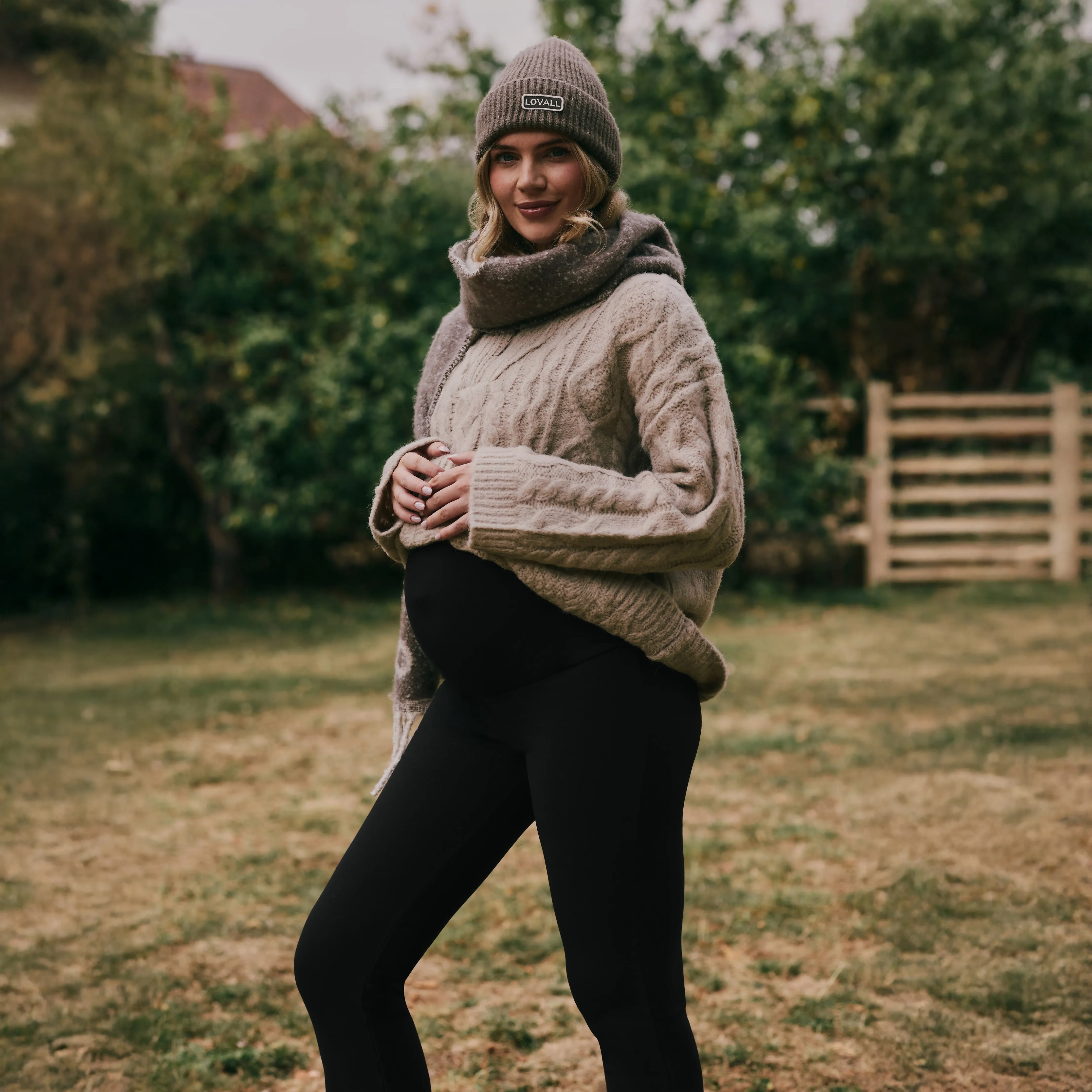 Maternity Winter Flare Leggings - Black sold by LOVALL product image thumbnail 3