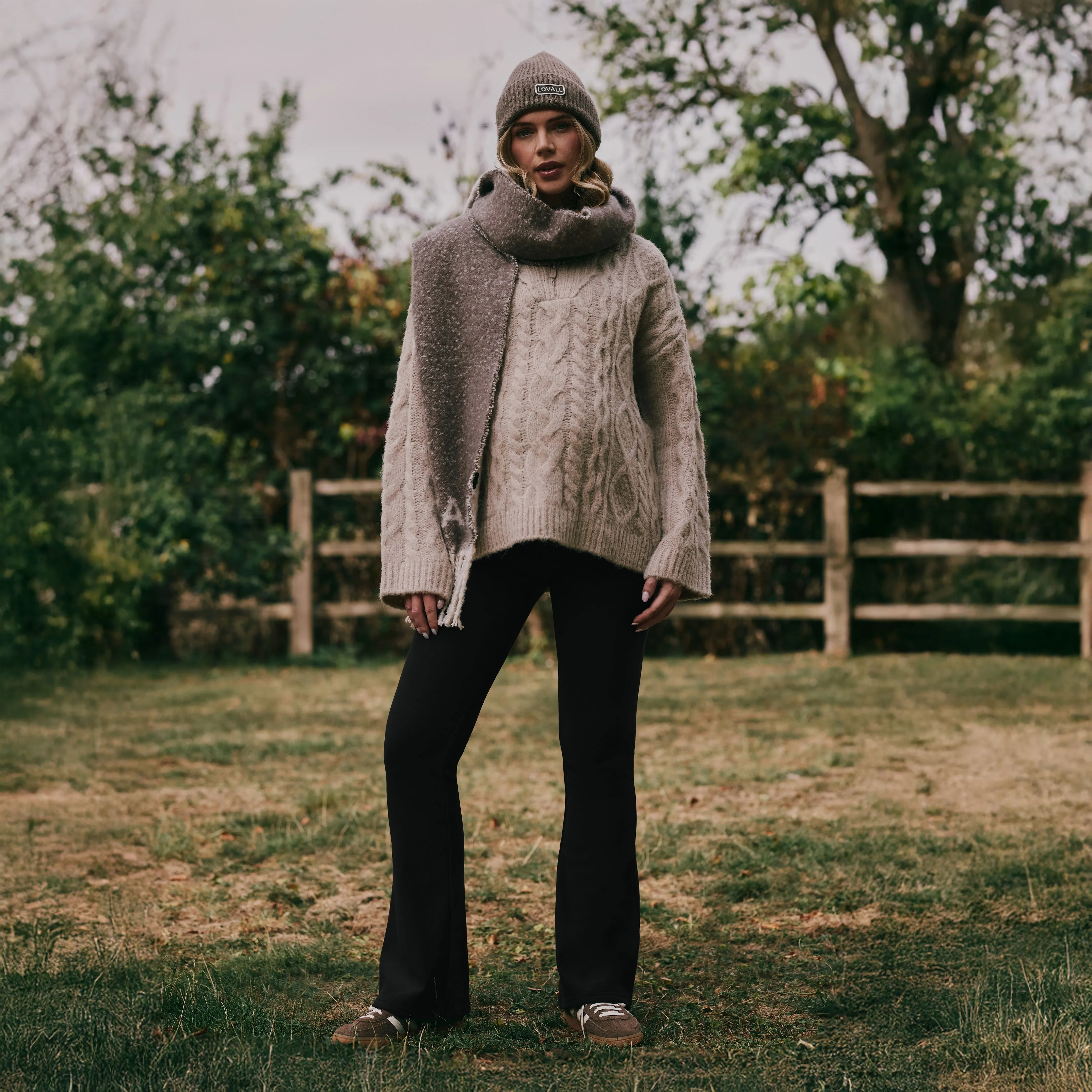 Maternity Winter Flare Leggings - Black sold by LOVALL product image thumbnail 5