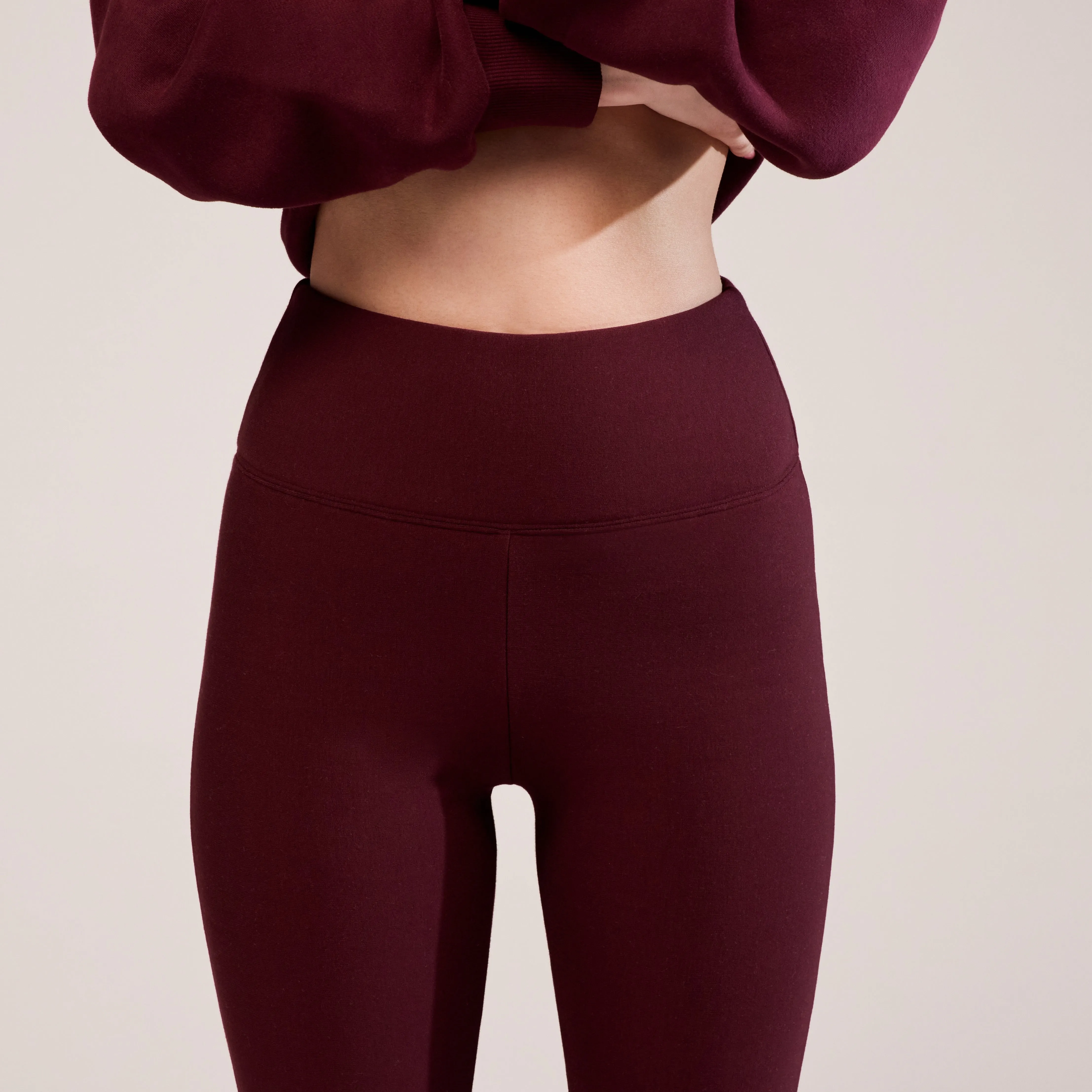 Winter Flare Leggings - Burgundy sold by LOVALL product image thumbnail 4