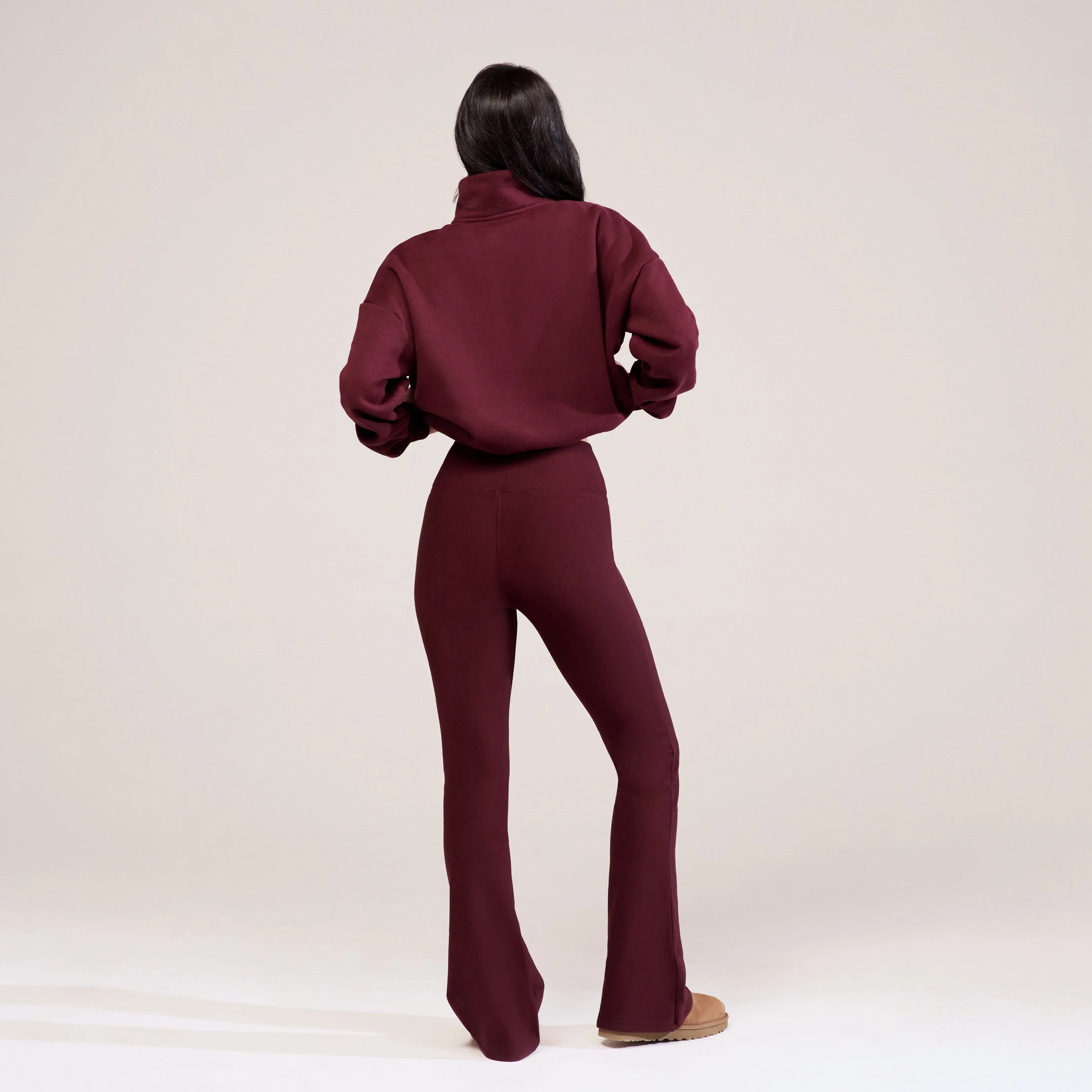Winter Flare Leggings - Burgundy sold by LOVALL product image thumbnail 3