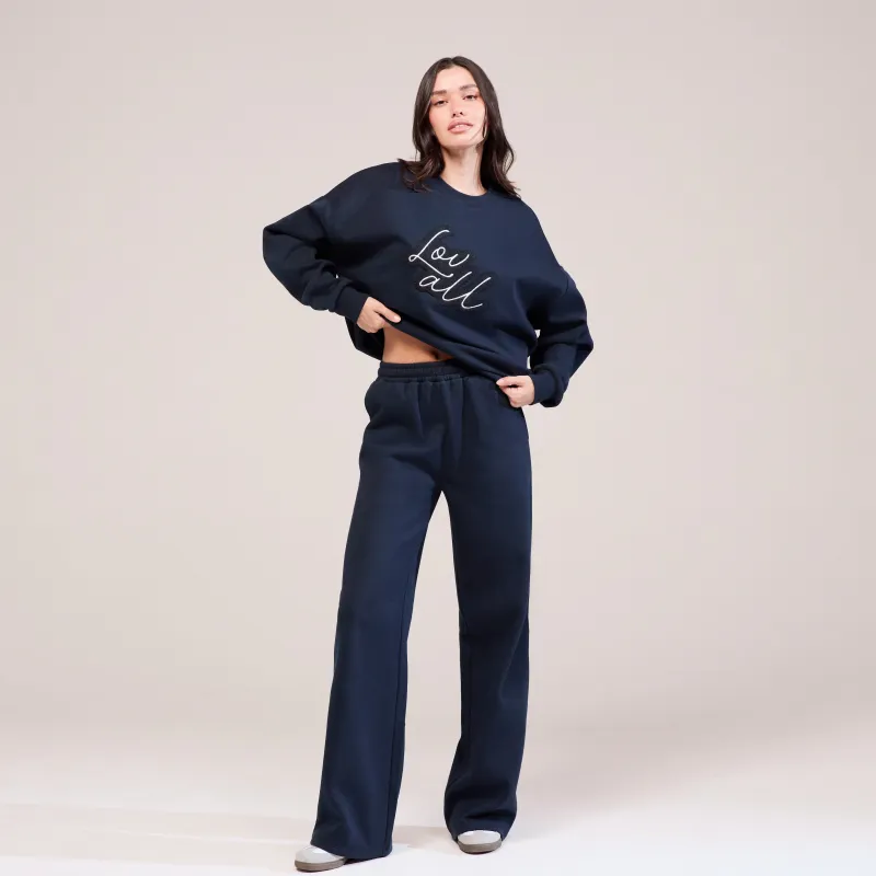 Organic Wide Leg Jogger - Vintage Navy sold by LOVALL