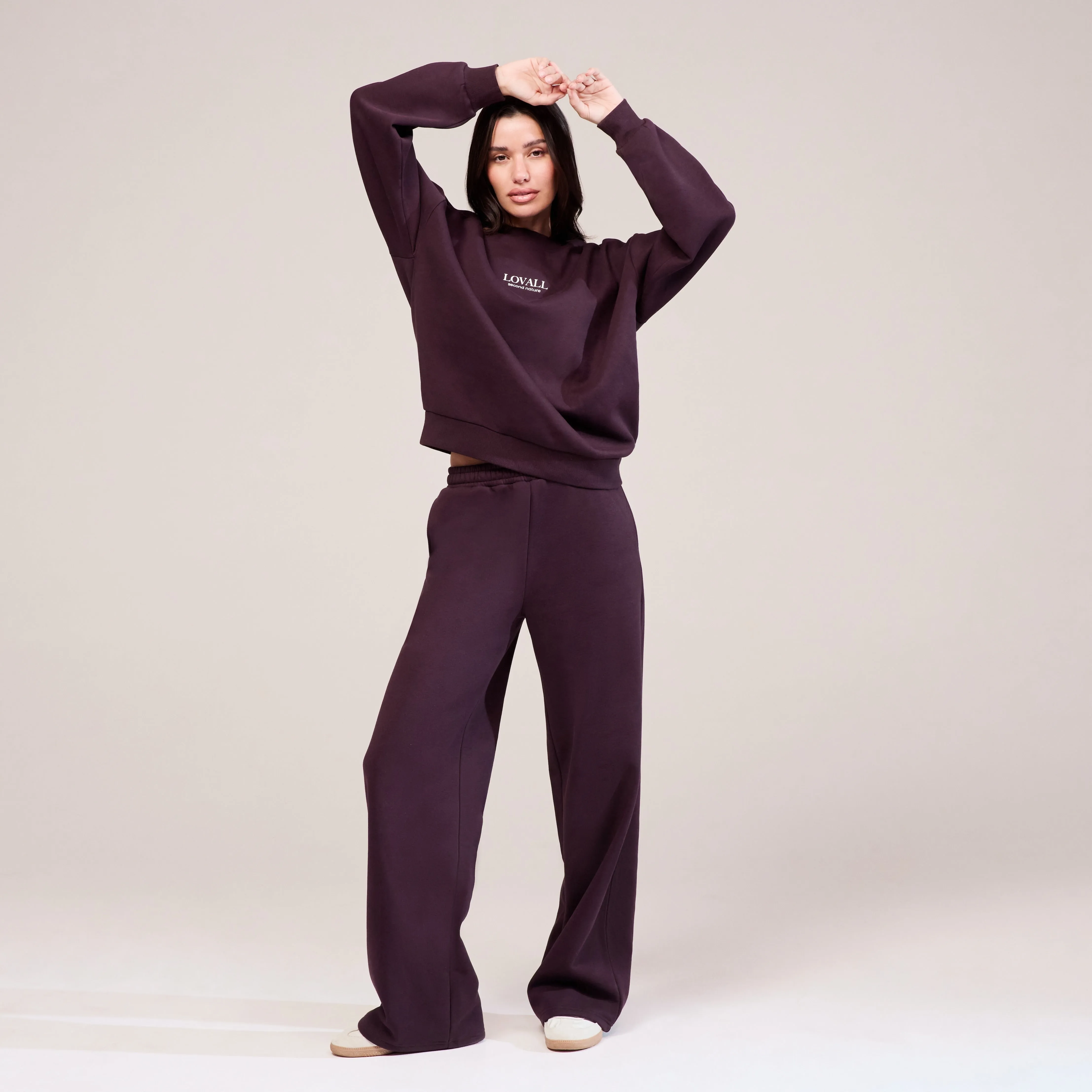 Organic Wide Leg Jogger - Wine sold by LOVALL product image thumbnail 2