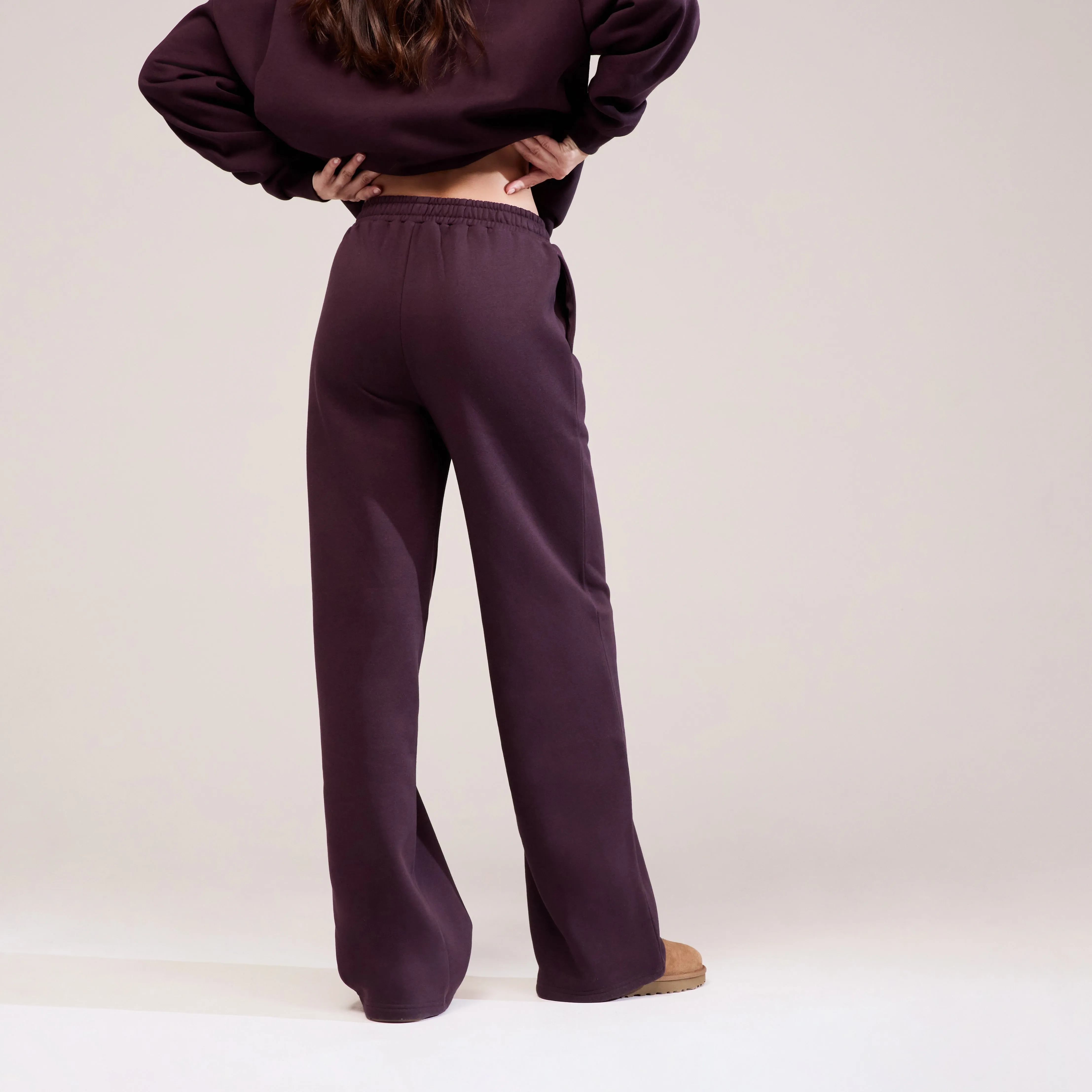 Organic Wide Leg Jogger - Wine sold by LOVALL product image thumbnail 4