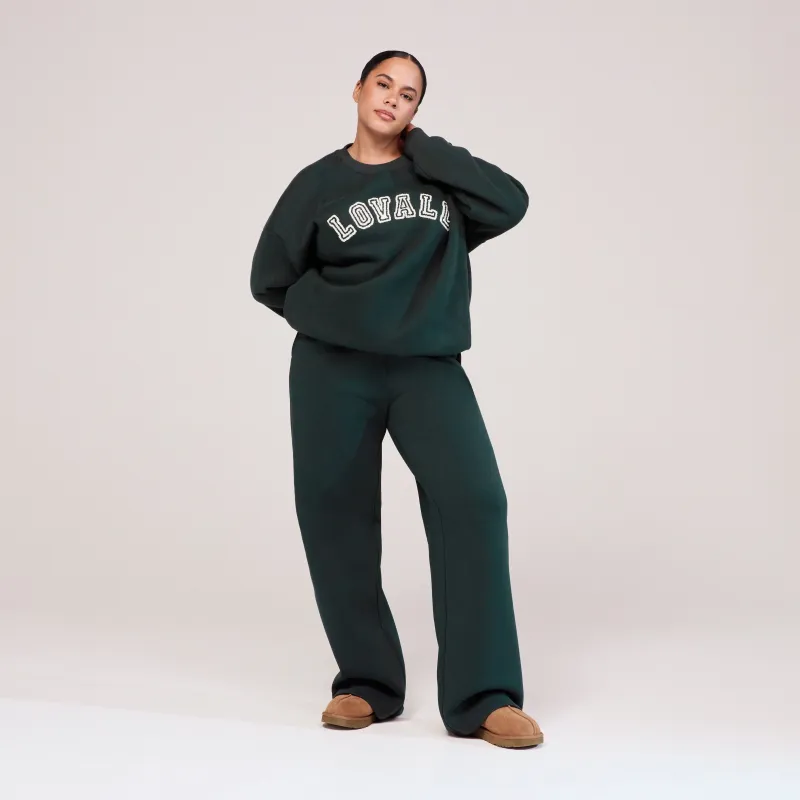 Curve Organic Wide Leg Jogger - Pine made by LOVALL