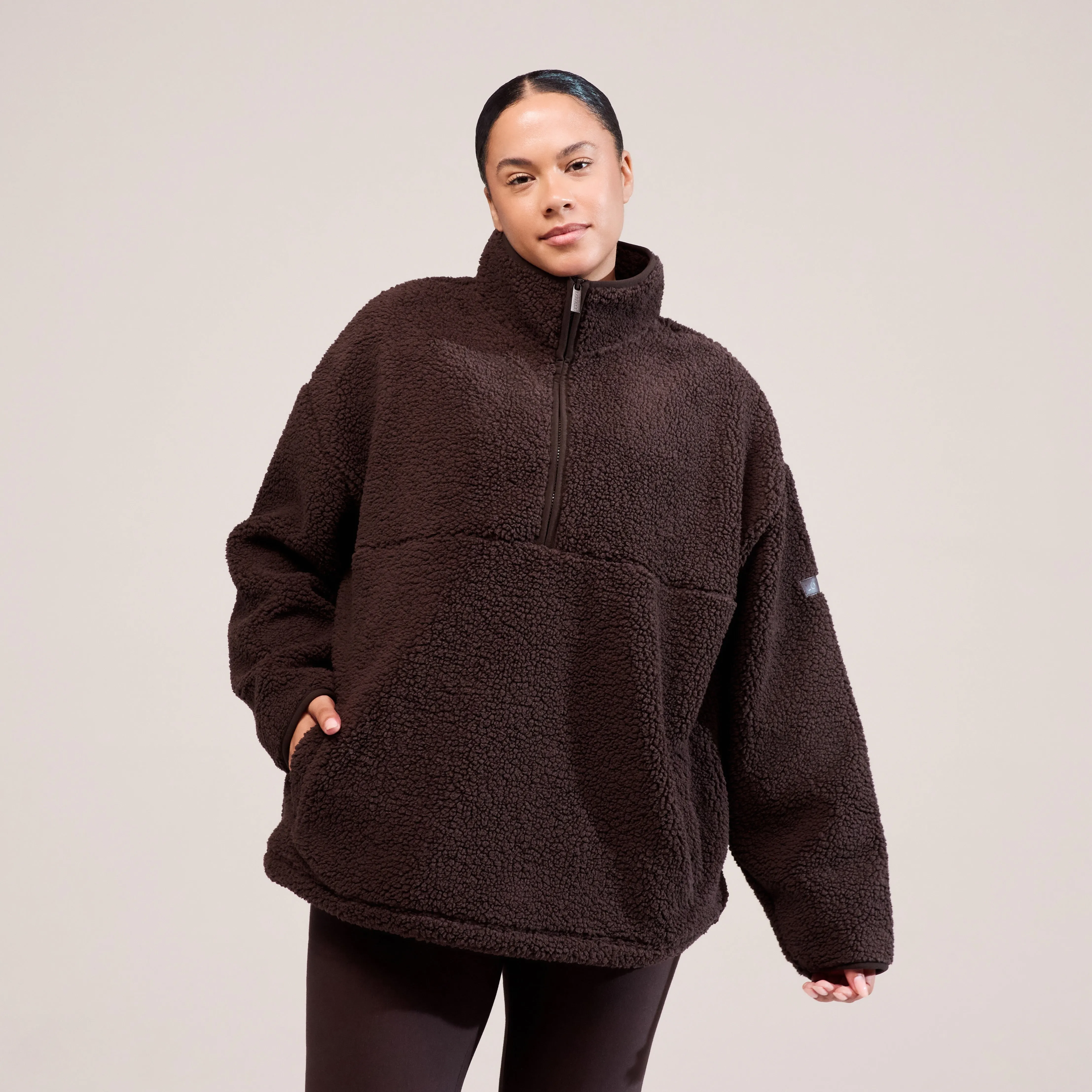 Curve Borg 1/4 Zip Fleece - Espresso Brown sold by LOVALL