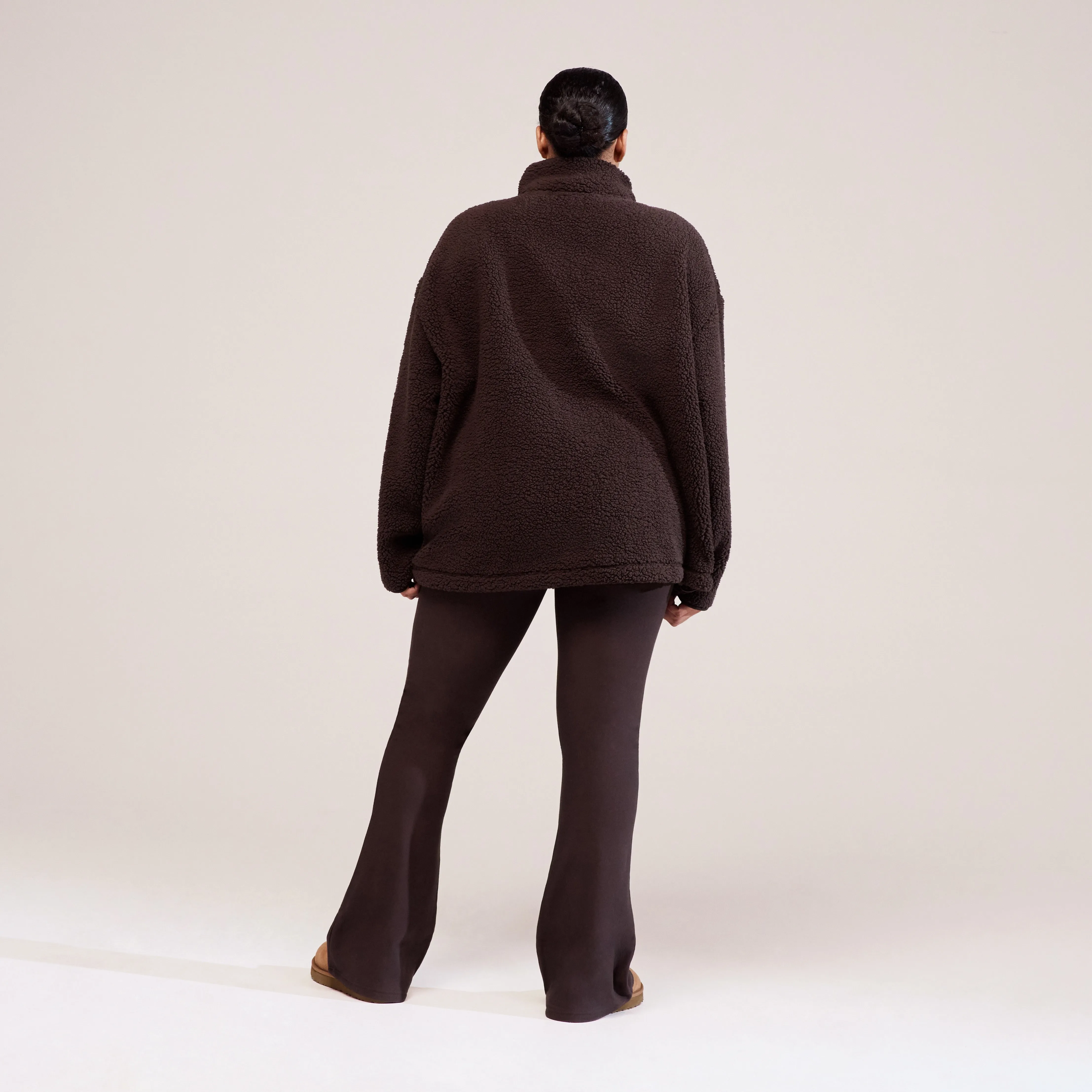 Curve Borg 1/4 Zip Fleece - Espresso Brown sold by LOVALL product image thumbnail 4