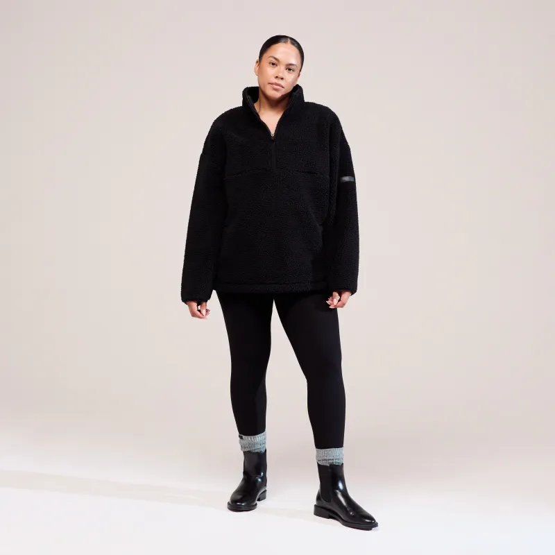 Curve Borg 1/4 Zip Fleece - Black sold by LOVALL