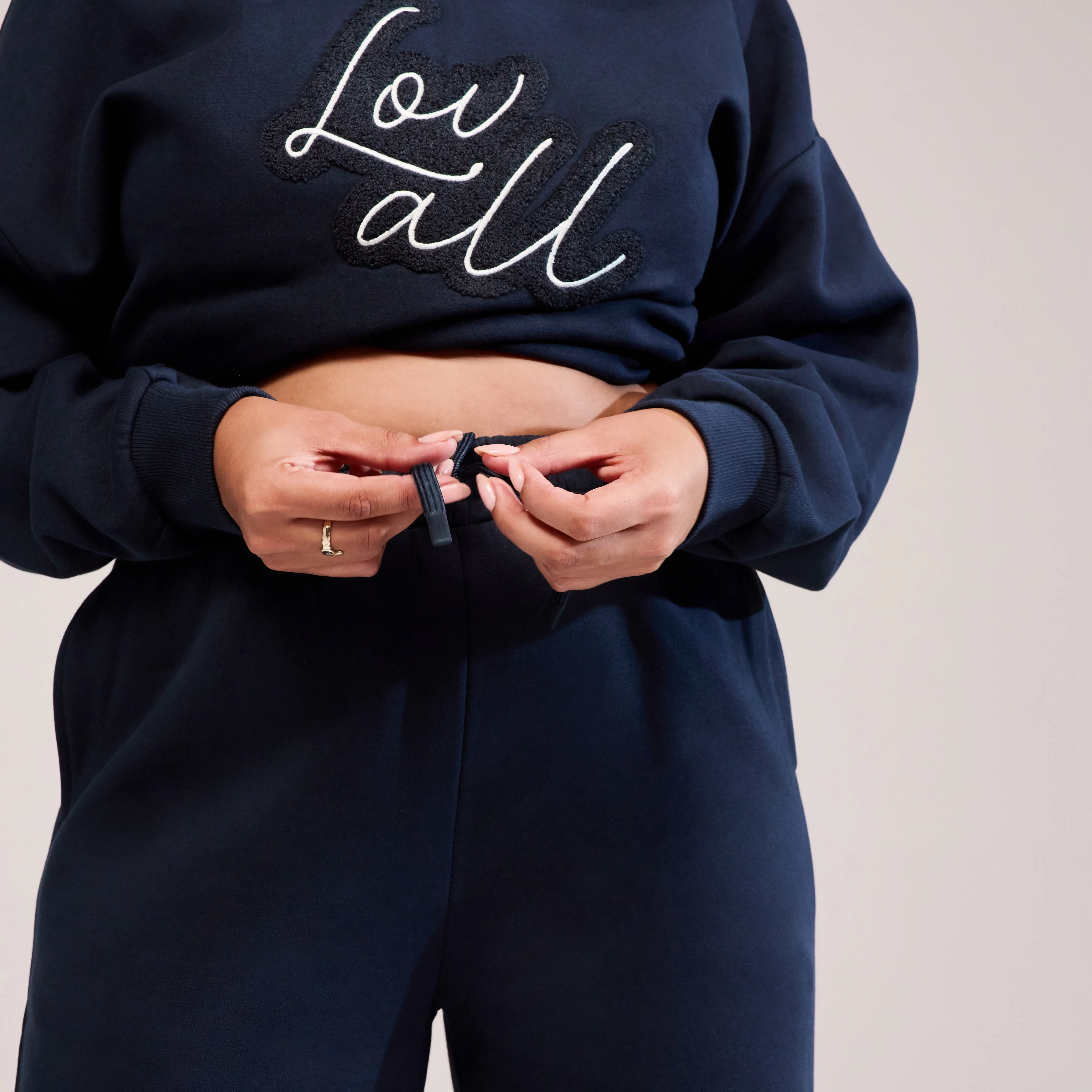 Curve Organic Oversized Sweatshirt Lovall Script - Vintage Navy sold by LOVALL product image thumbnail 4