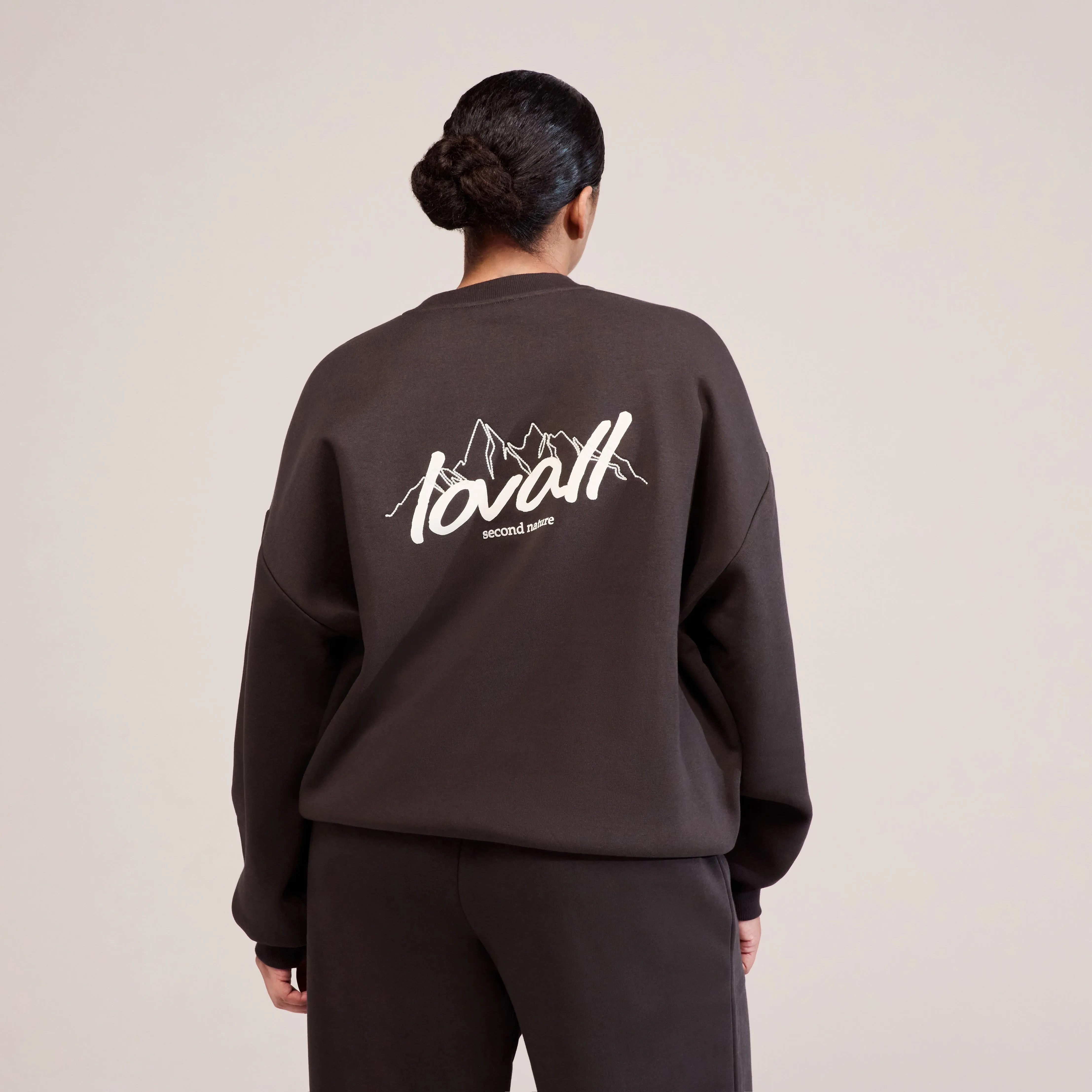 Curve Organic Oversized Sweatshirt Landscape - Black Coffee sold by LOVALL product image thumbnail 3