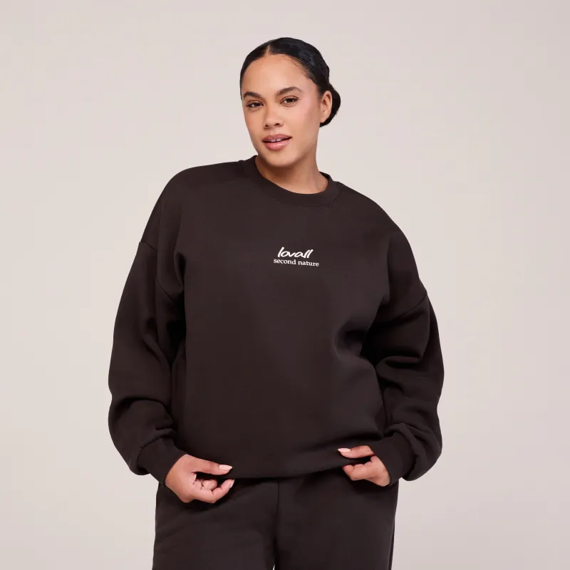 Curve Organic Oversized Sweatshirt Landscape - Black Coffee sold by LOVALL