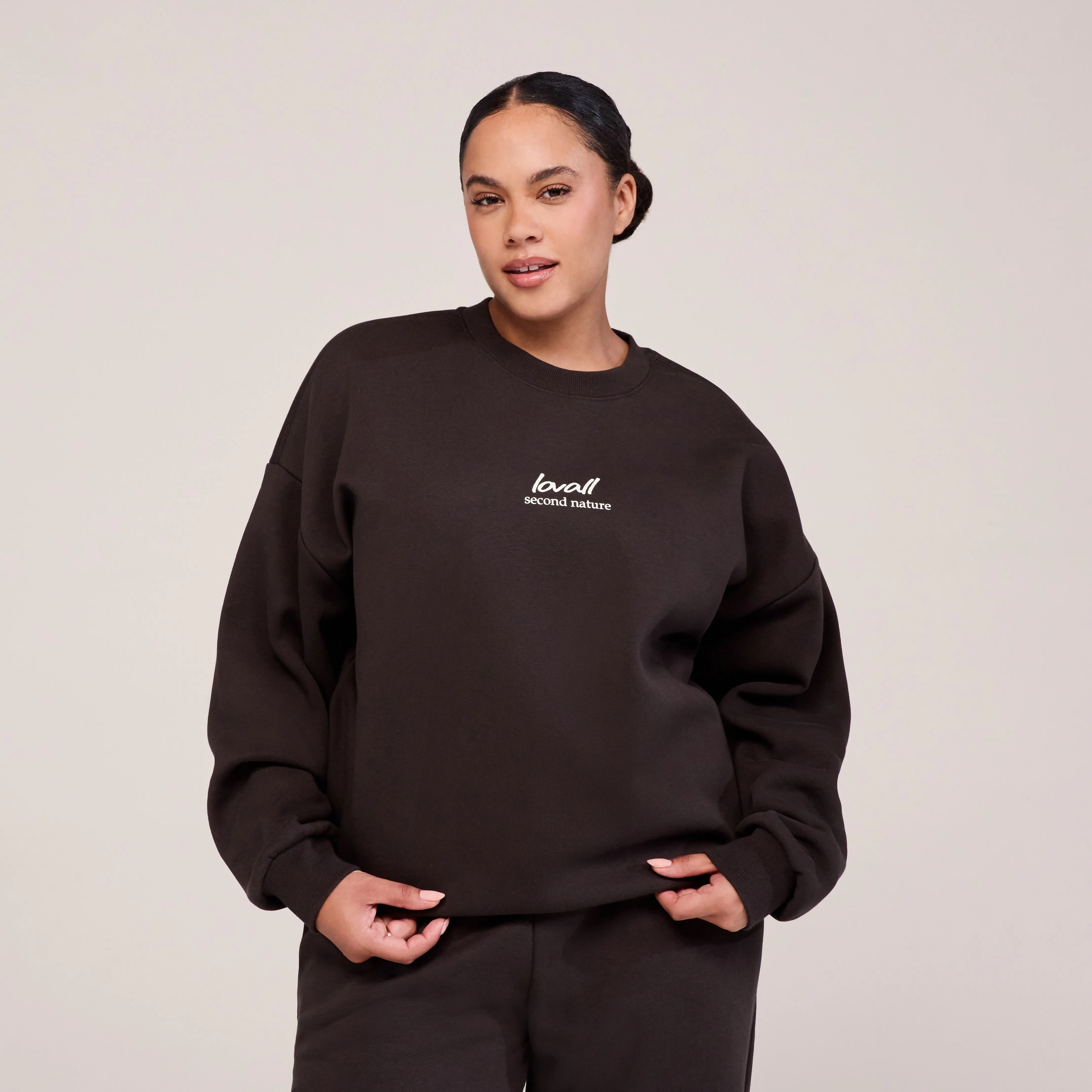 Curve Organic Oversized Sweatshirt Landscape - Black Coffee sold by LOVALL