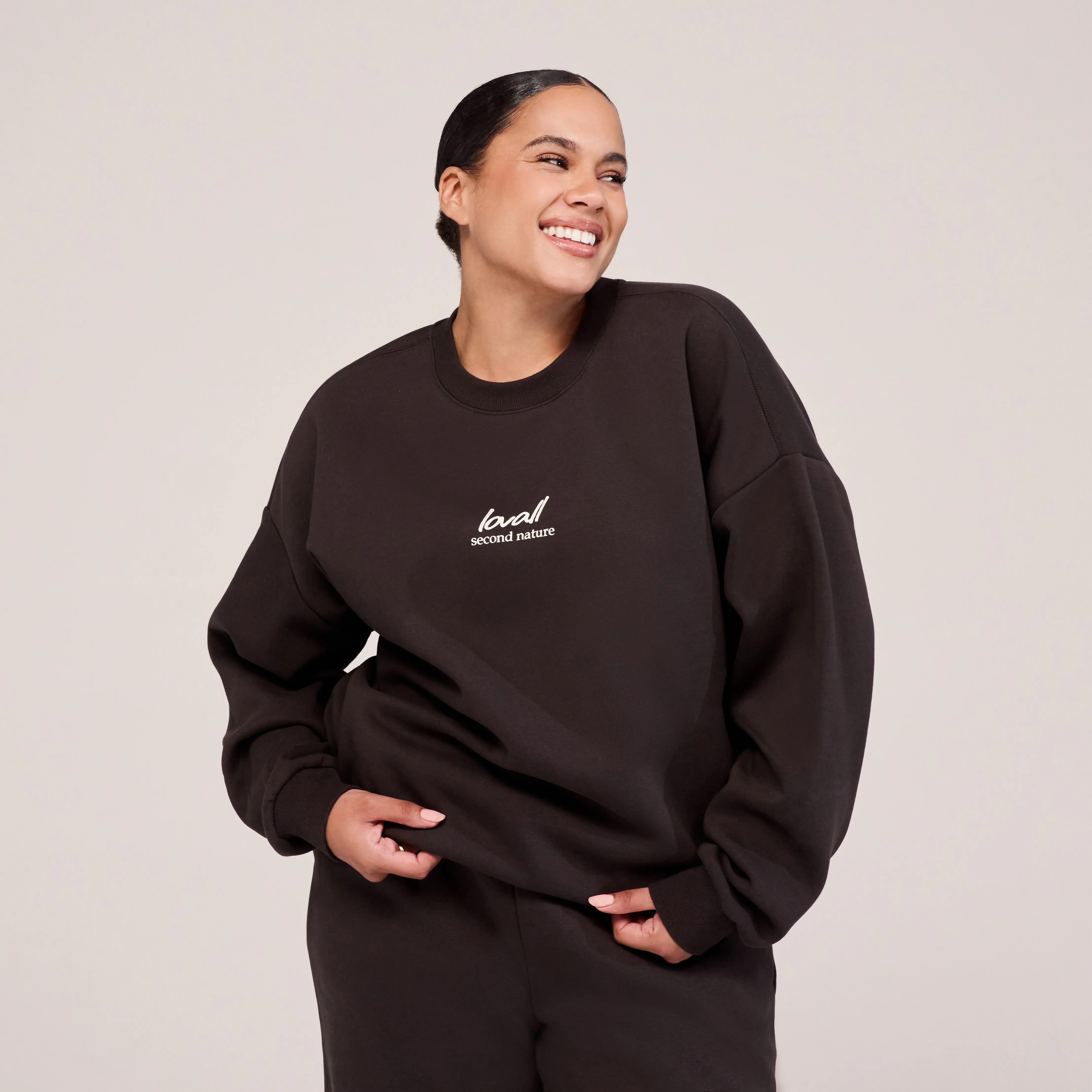 Curve Organic Oversized Sweatshirt Landscape - Black Coffee sold by LOVALL product image thumbnail 2