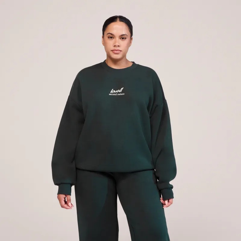 Curve Organic Oversized Sweatshirt Landscape - Pine sold by LOVALL