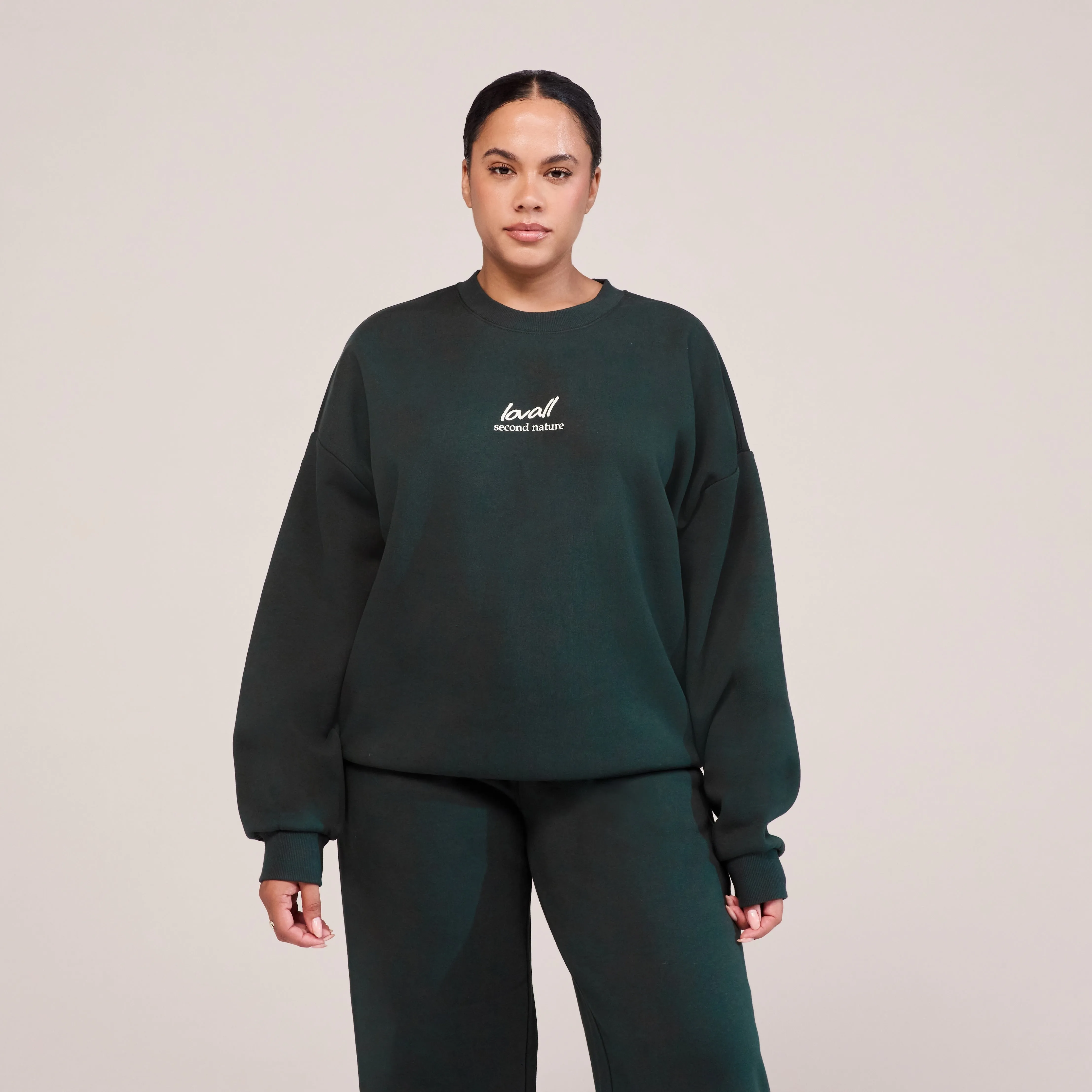 Curve Organic Oversized Sweatshirt Landscape - Pine sold by LOVALL