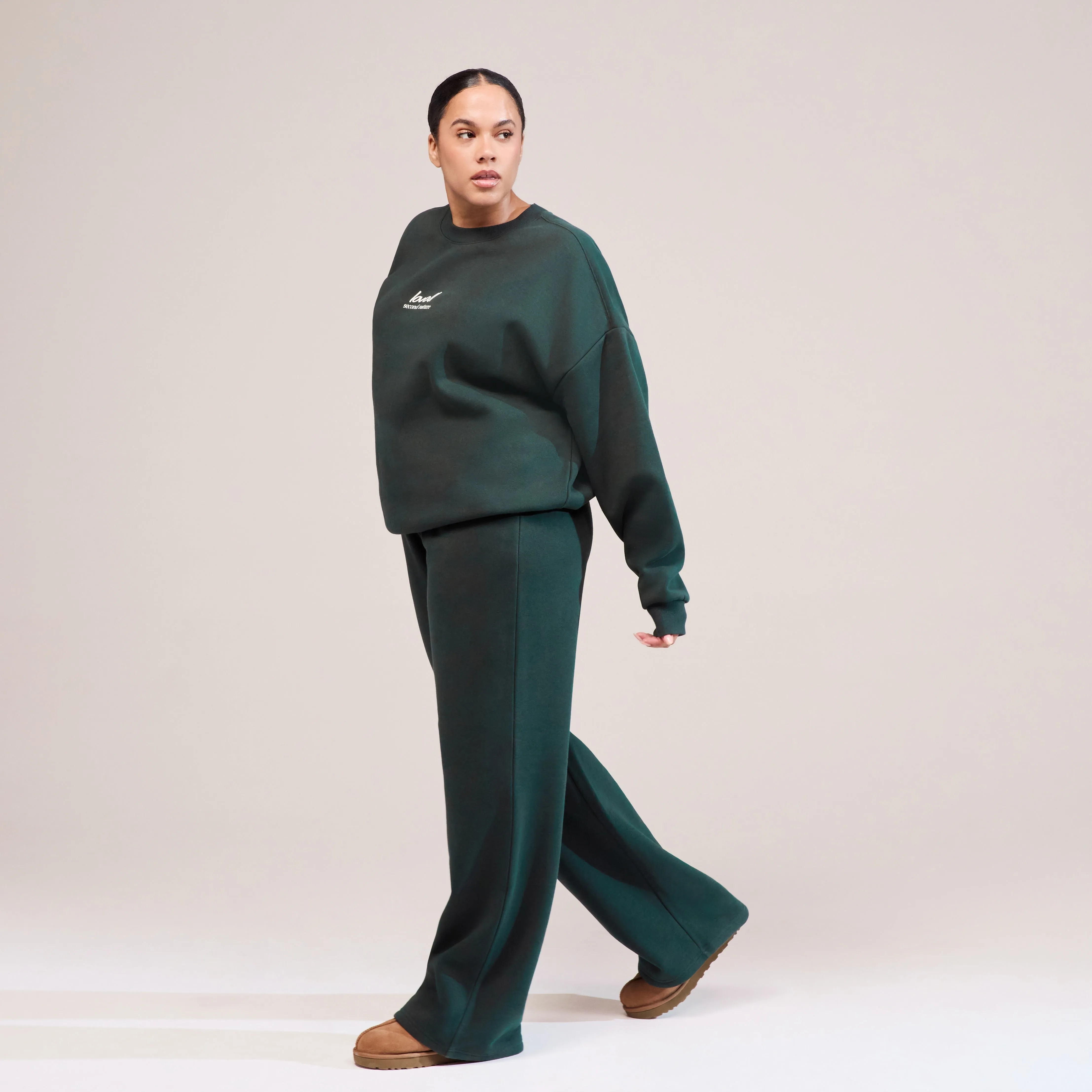 Curve Organic Oversized Sweatshirt Landscape - Pine sold by LOVALL product image thumbnail 4