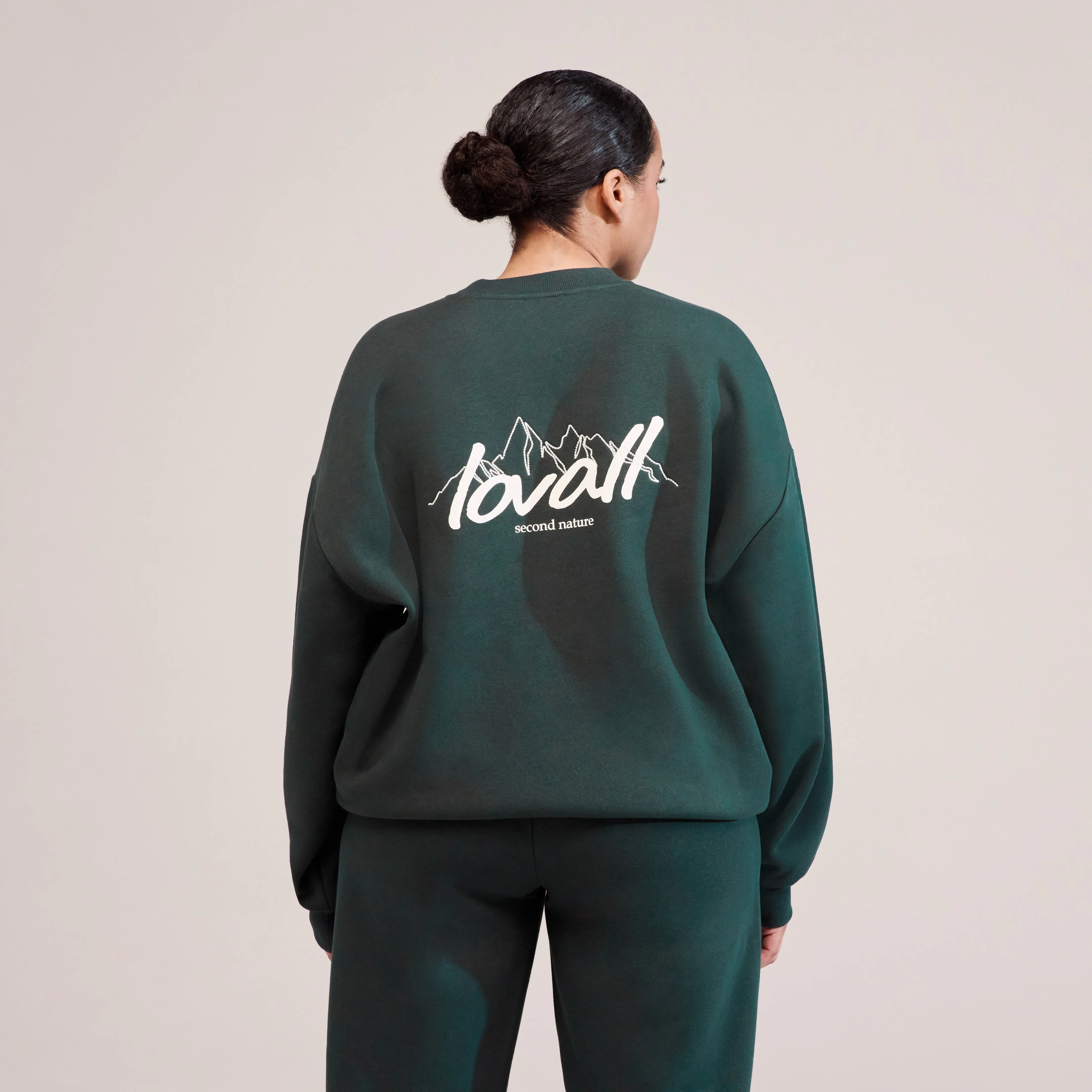 Curve Organic Oversized Sweatshirt Landscape - Pine sold by LOVALL product image thumbnail 3