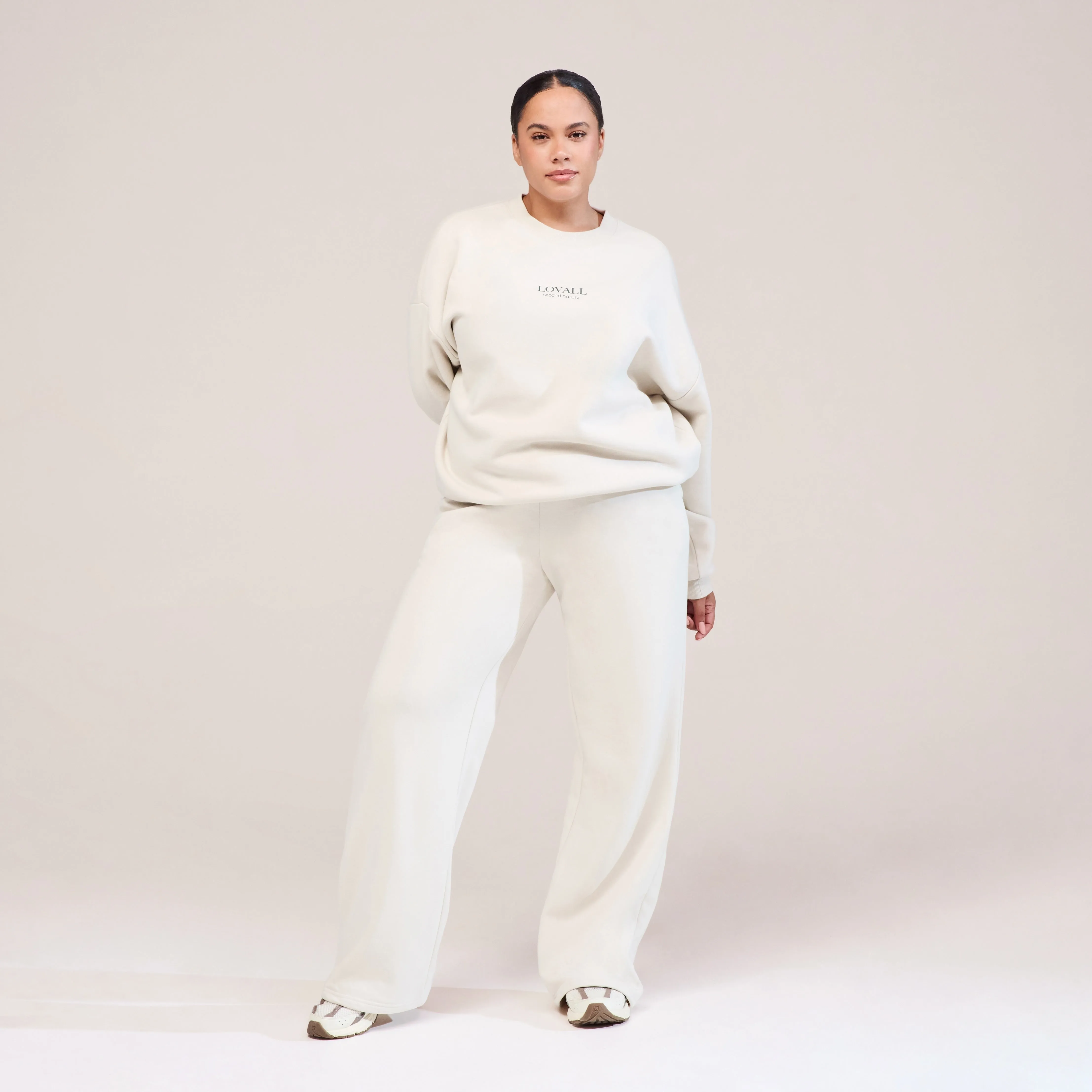 Curve Organic Oversized Sweatshirt Landscape - Ecru sold by LOVALL product image thumbnail 5