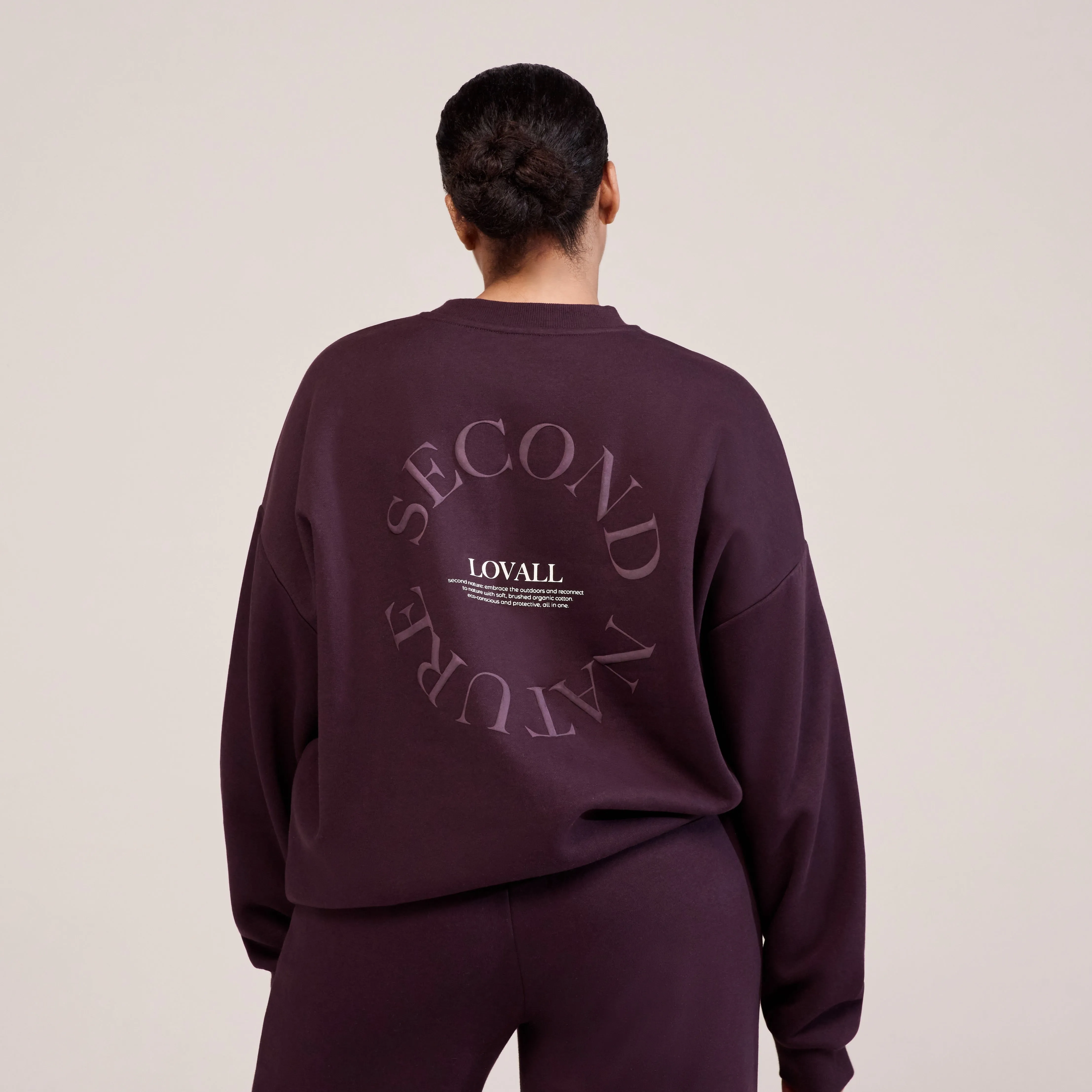 Curve Organic Oversized Sweatshirt Second Nature - Wine sold by LOVALL product image thumbnail 3