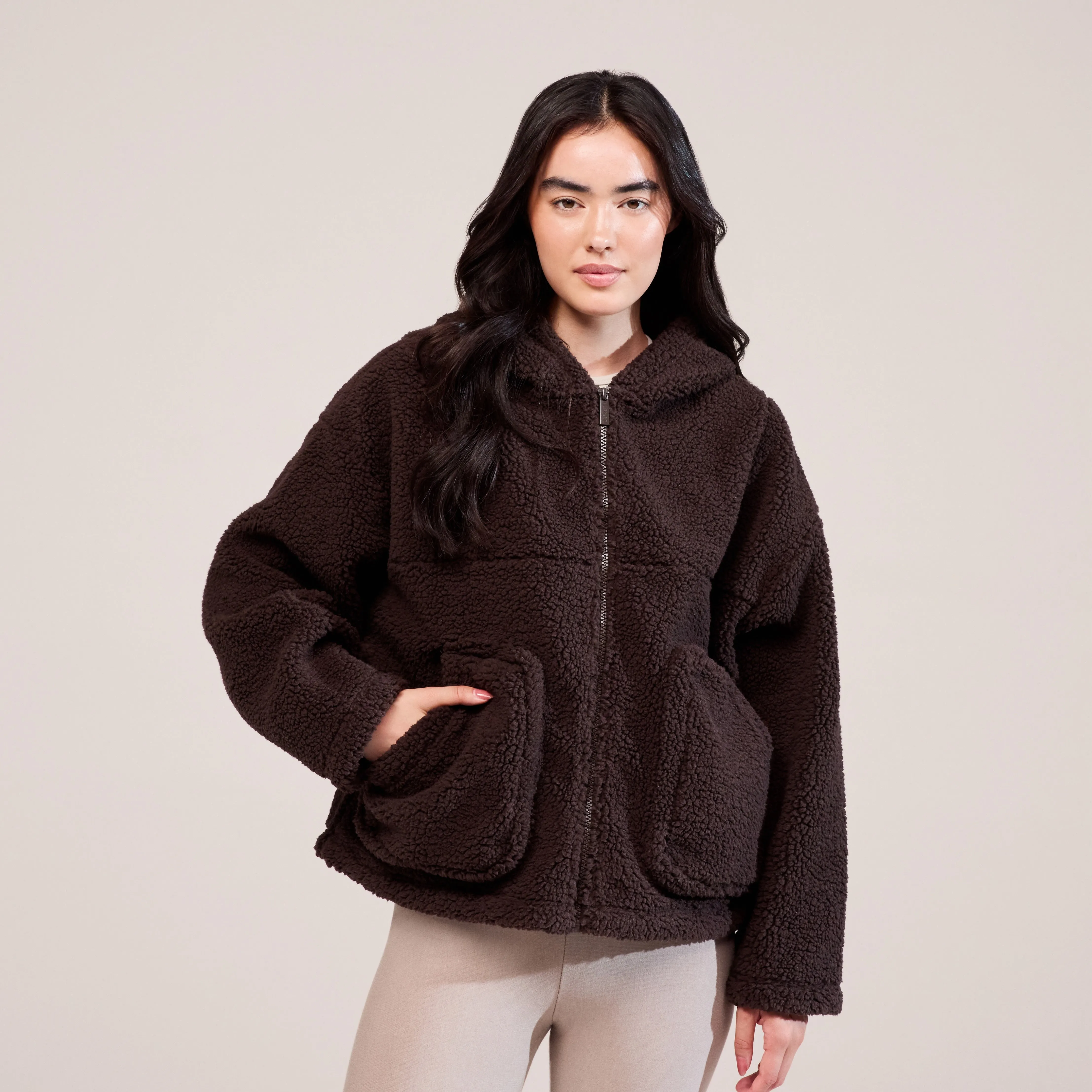 Borg Fleece - Espresso Brown sold by LOVALL product image thumbnail 2