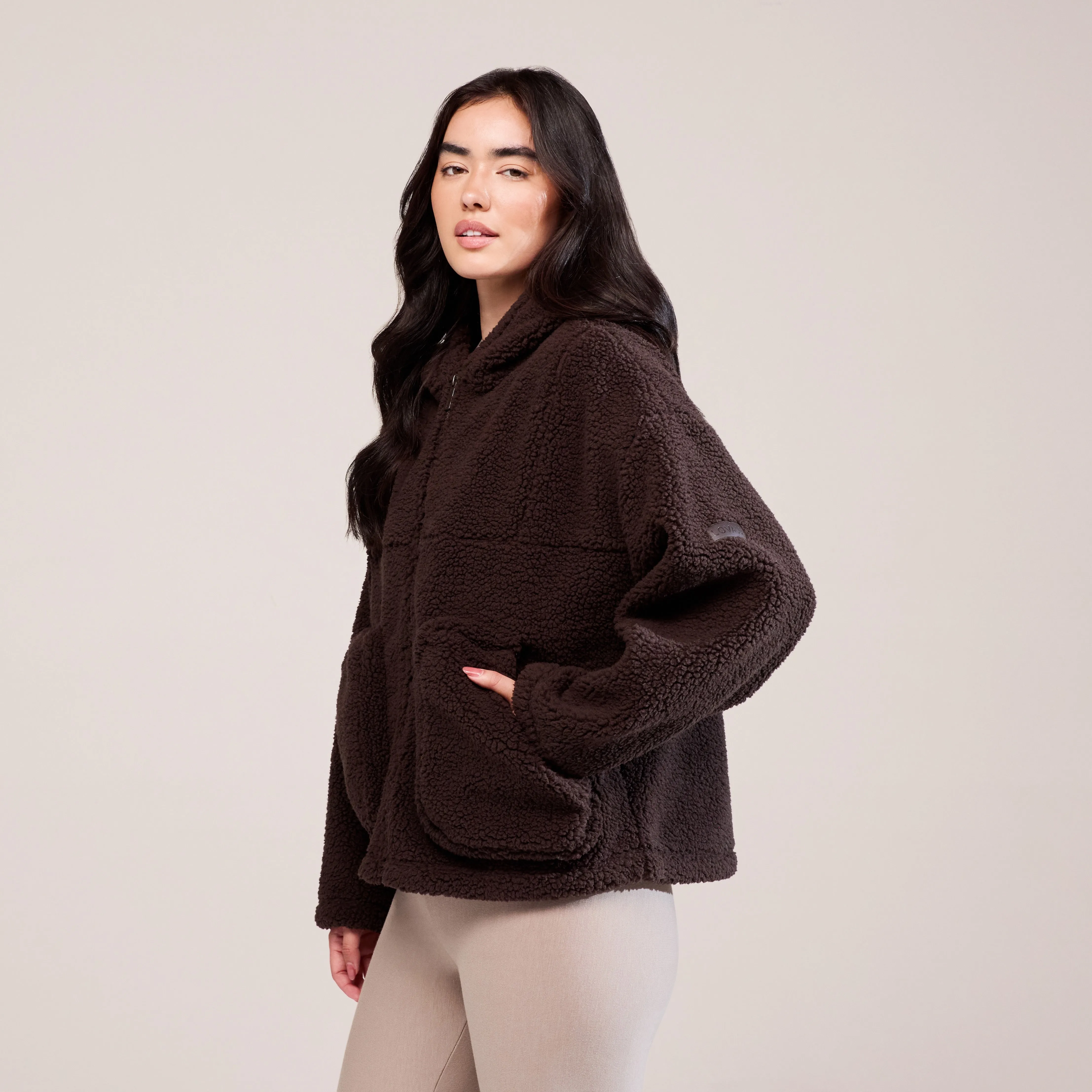 Borg Fleece - Espresso Brown sold by LOVALL product image thumbnail 3