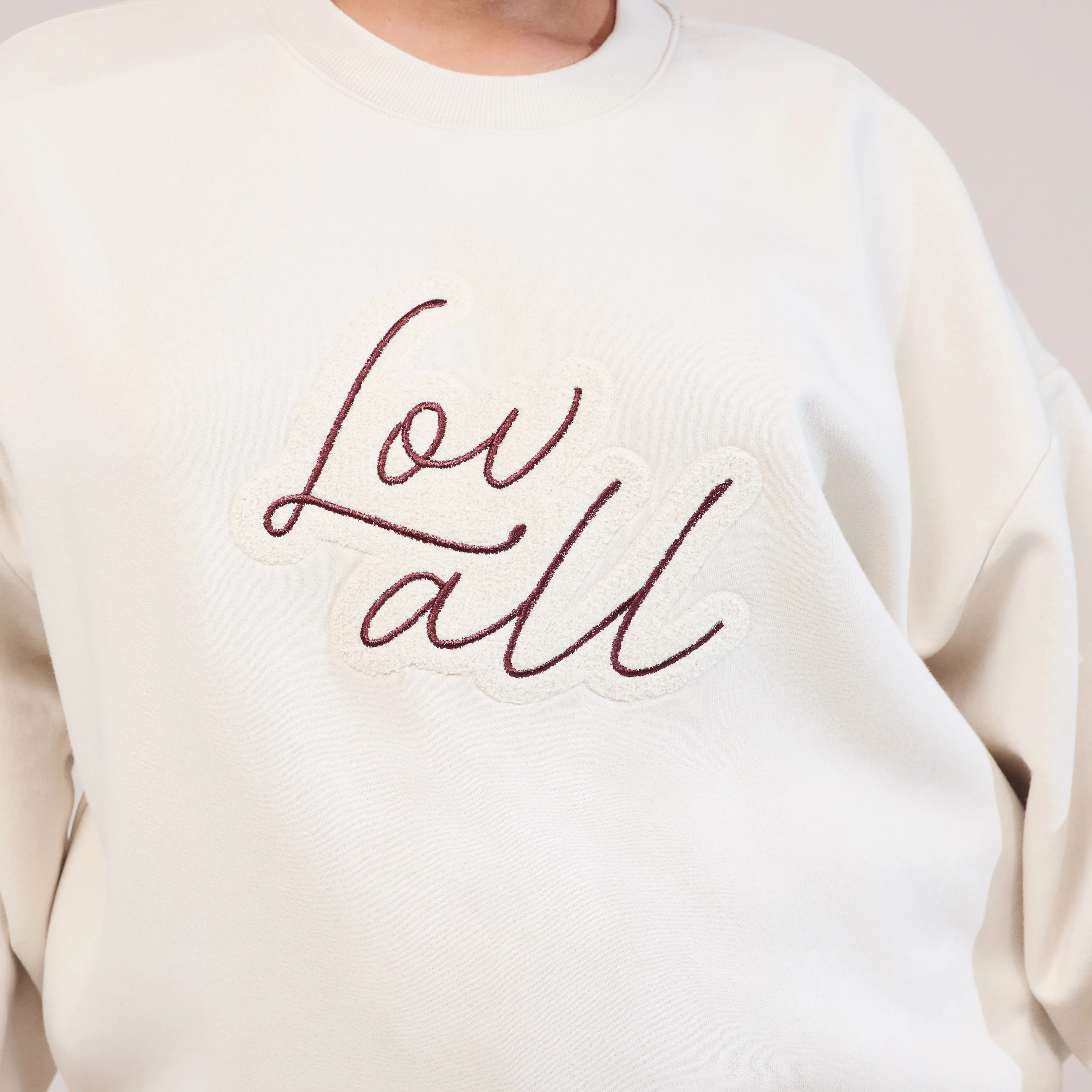 Organic Oversized Sweatshirt Lovall Script - Ecru sold by LOVALL product image thumbnail 4