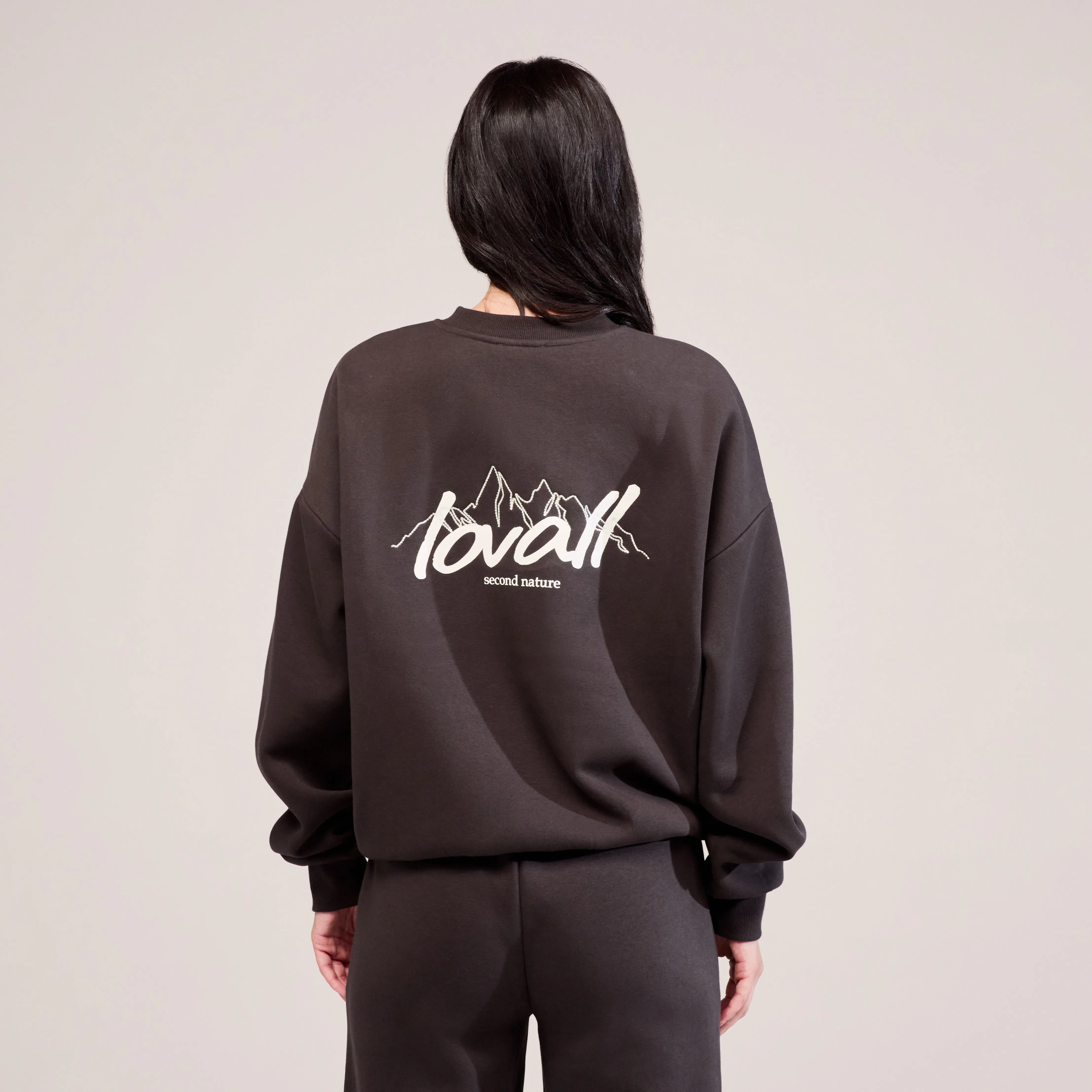 Organic Oversized Sweatshirt Landscape - Black Coffee sold by LOVALL product image thumbnail 3