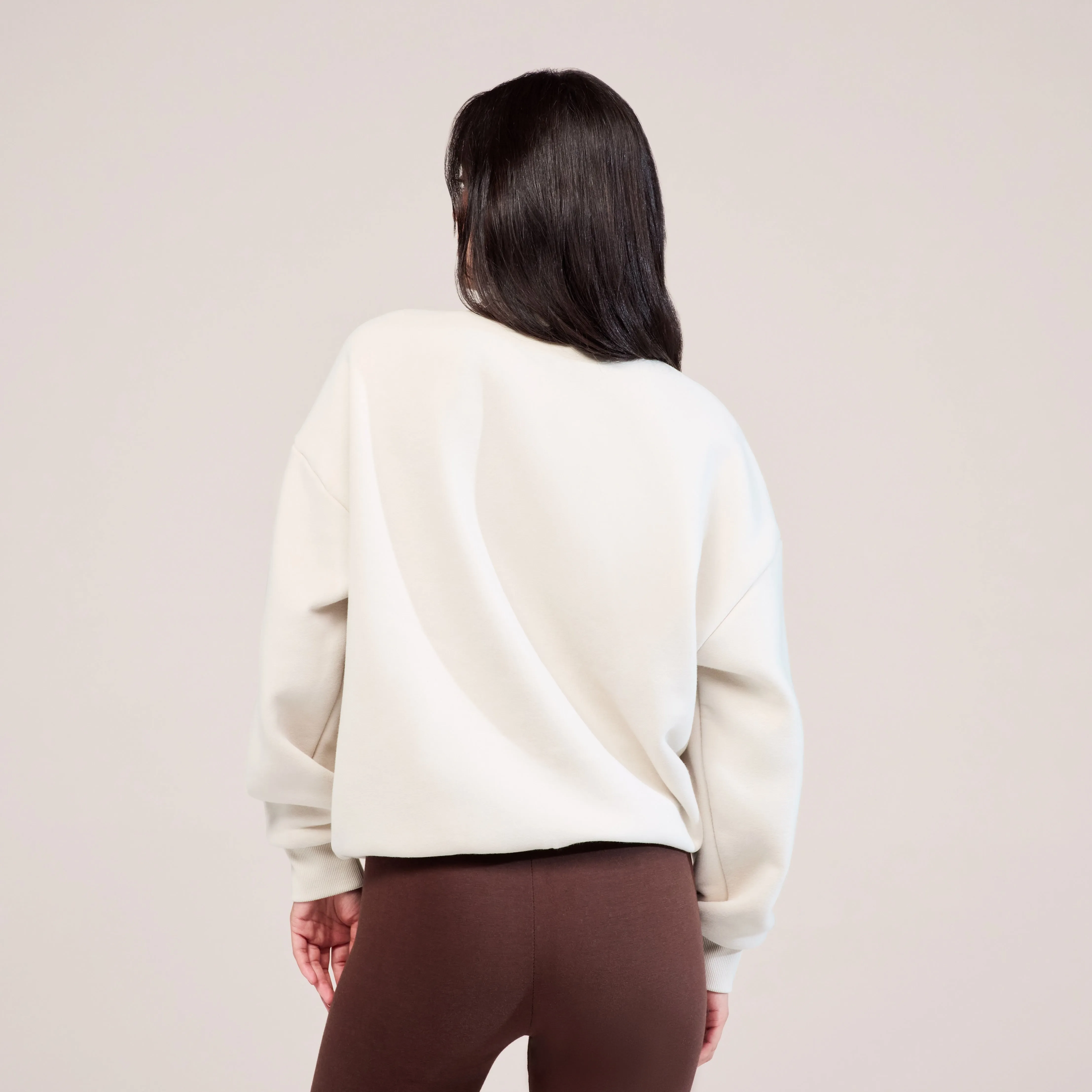 Heavyweight 1/4 Zip Sweatshirt - Ecru sold by LOVALL product image thumbnail 3