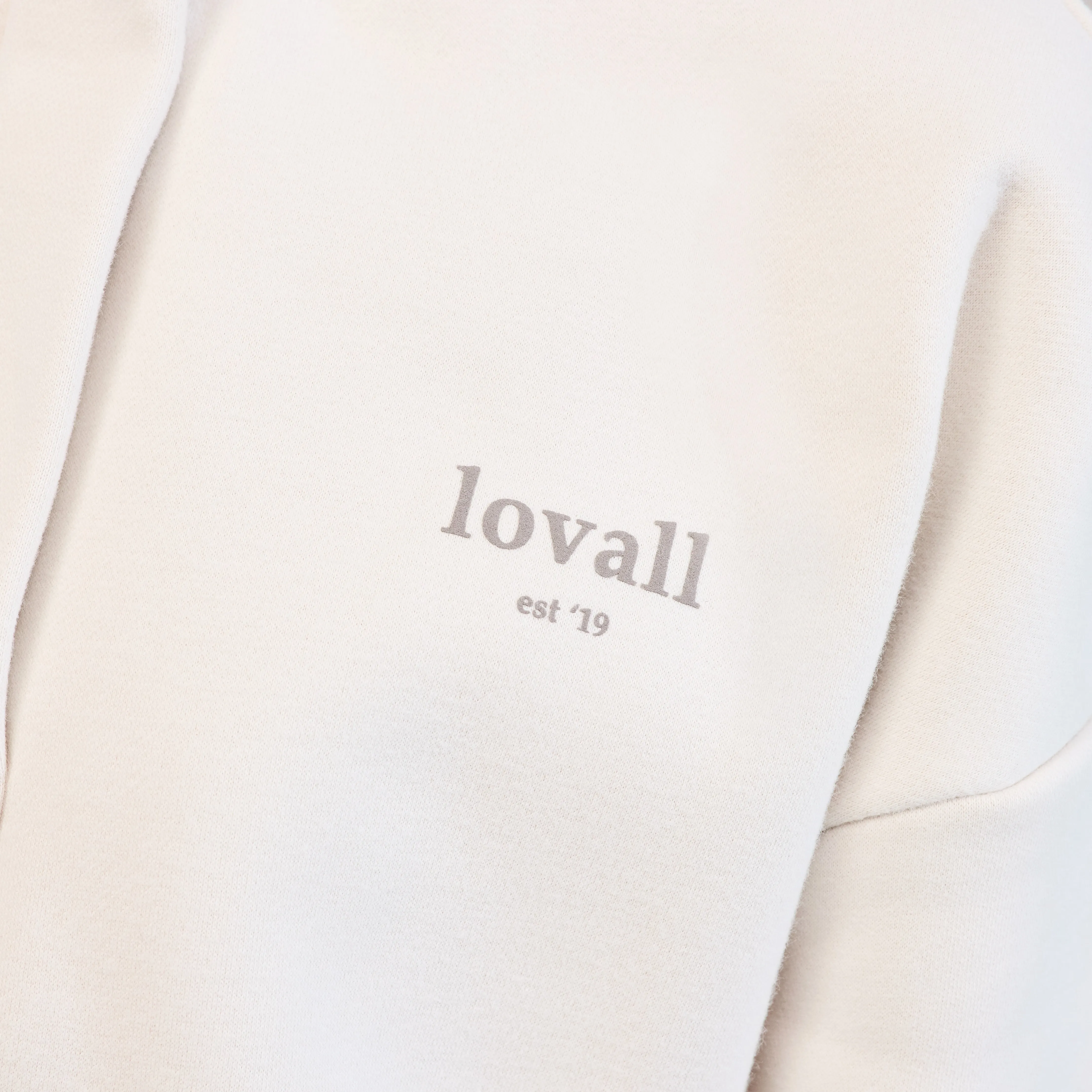 Heavyweight 1/4 Zip Sweatshirt - Ecru sold by LOVALL product image thumbnail 4