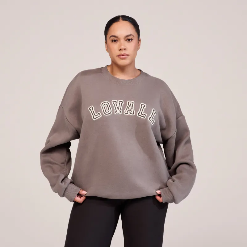 Curve Heavyweight Oversized Sweatshirt Campus - Mocha sold by LOVALL