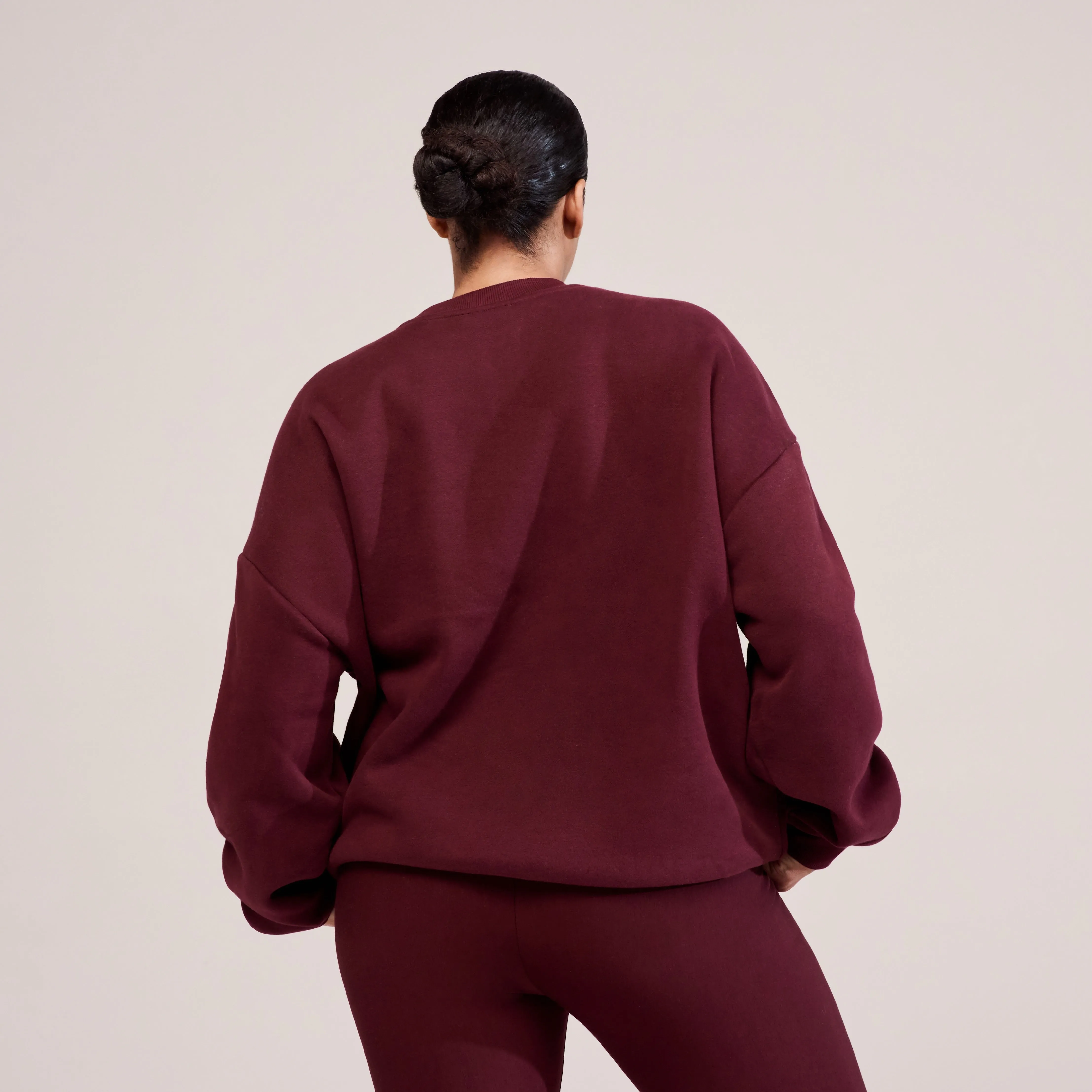 Curve Heavyweight Oversized Sweatshirt Campus - Burgundy sold by LOVALL product image thumbnail 3