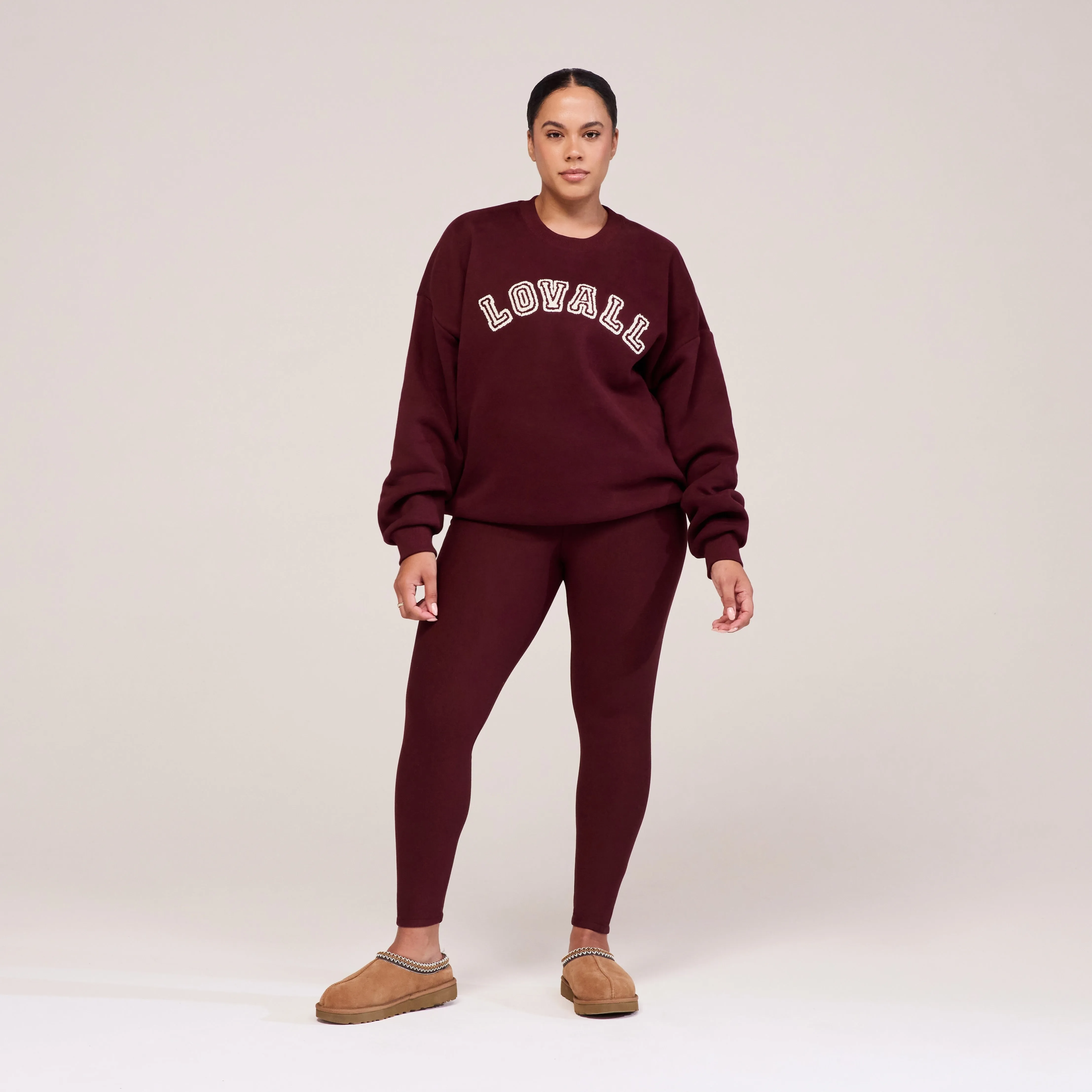 Curve Heavyweight Oversized Sweatshirt Campus - Burgundy sold by LOVALL product image thumbnail 5