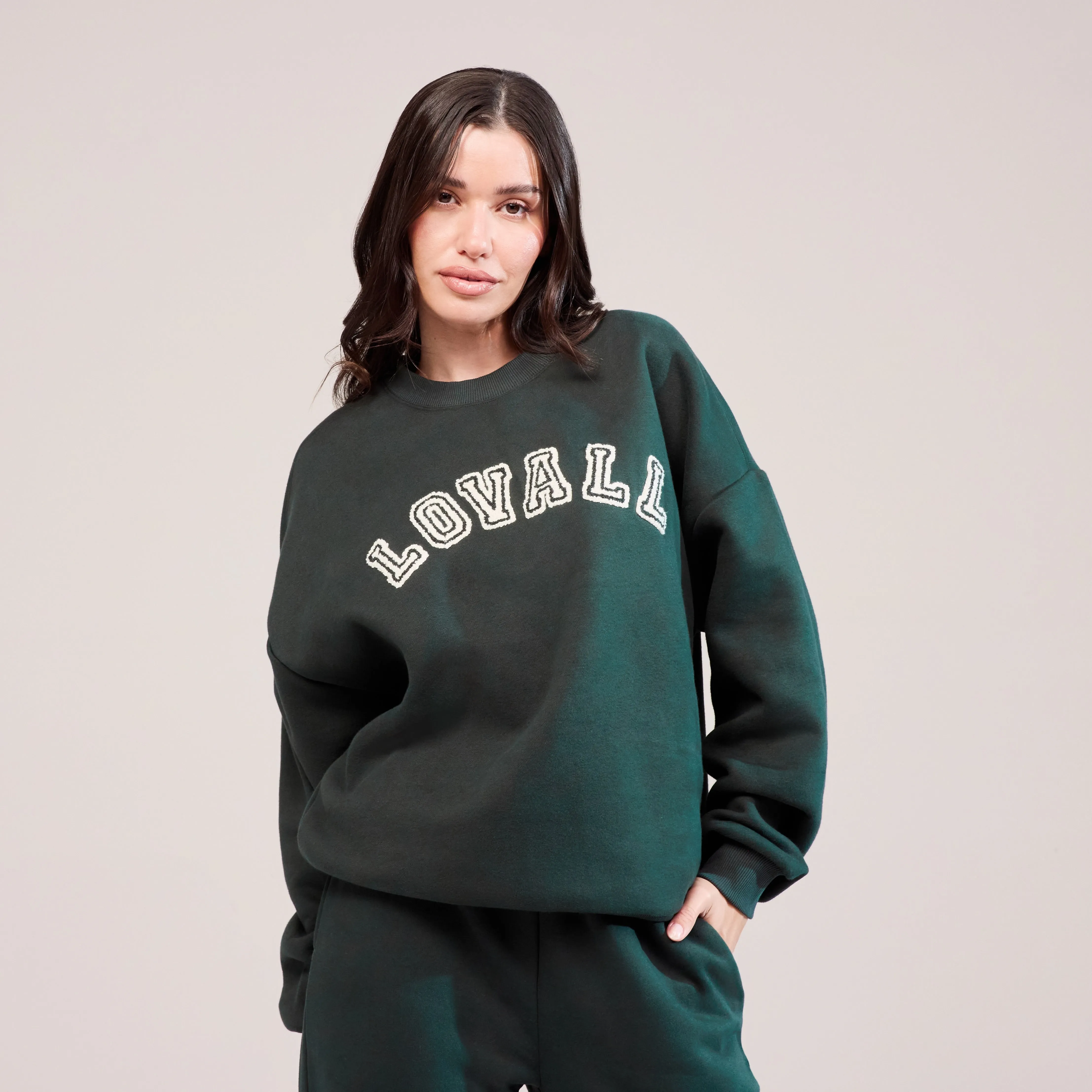 Heavyweight Oversized Sweatshirt Campus - Pine sold by LOVALL product image thumbnail 2